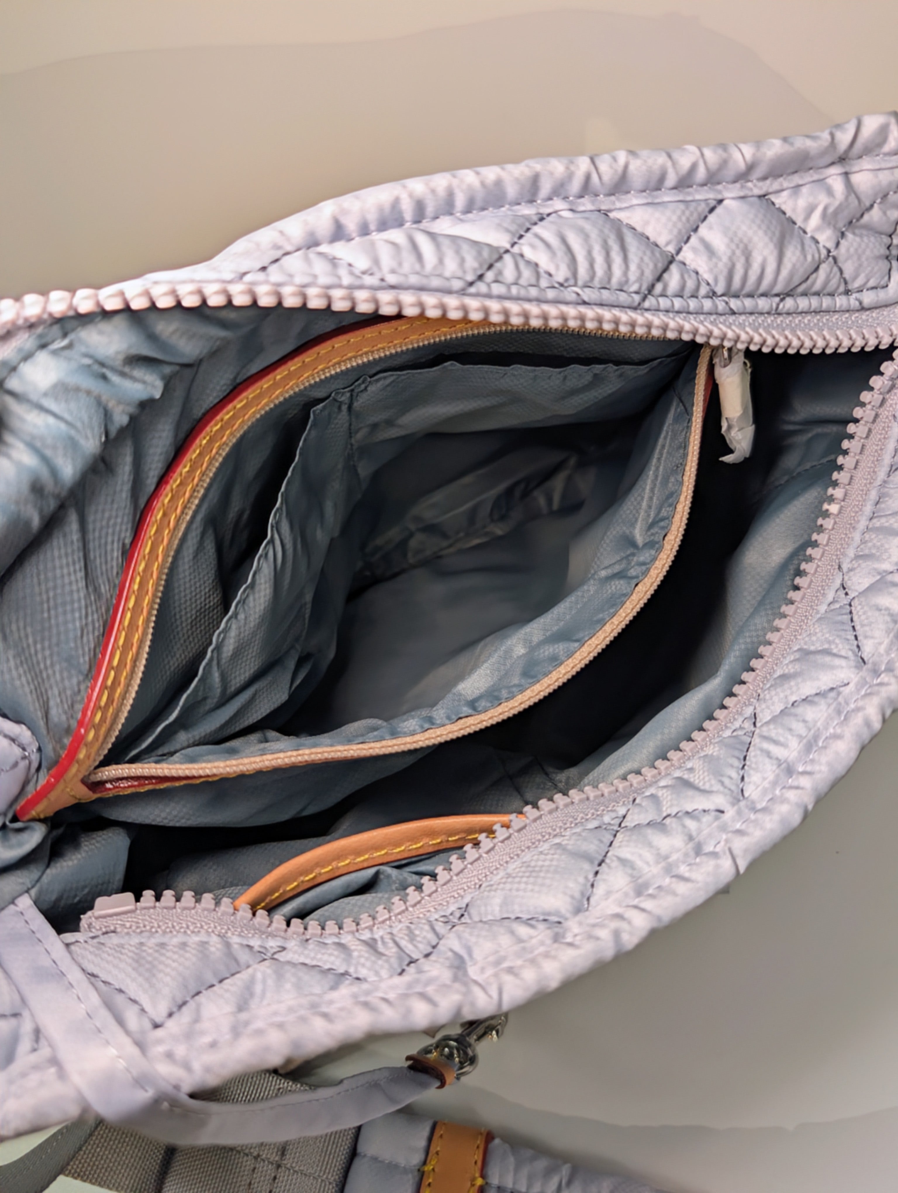 SOLD: MZ Wallace Blue Quilted Ombre Nylon Crossbody Bag