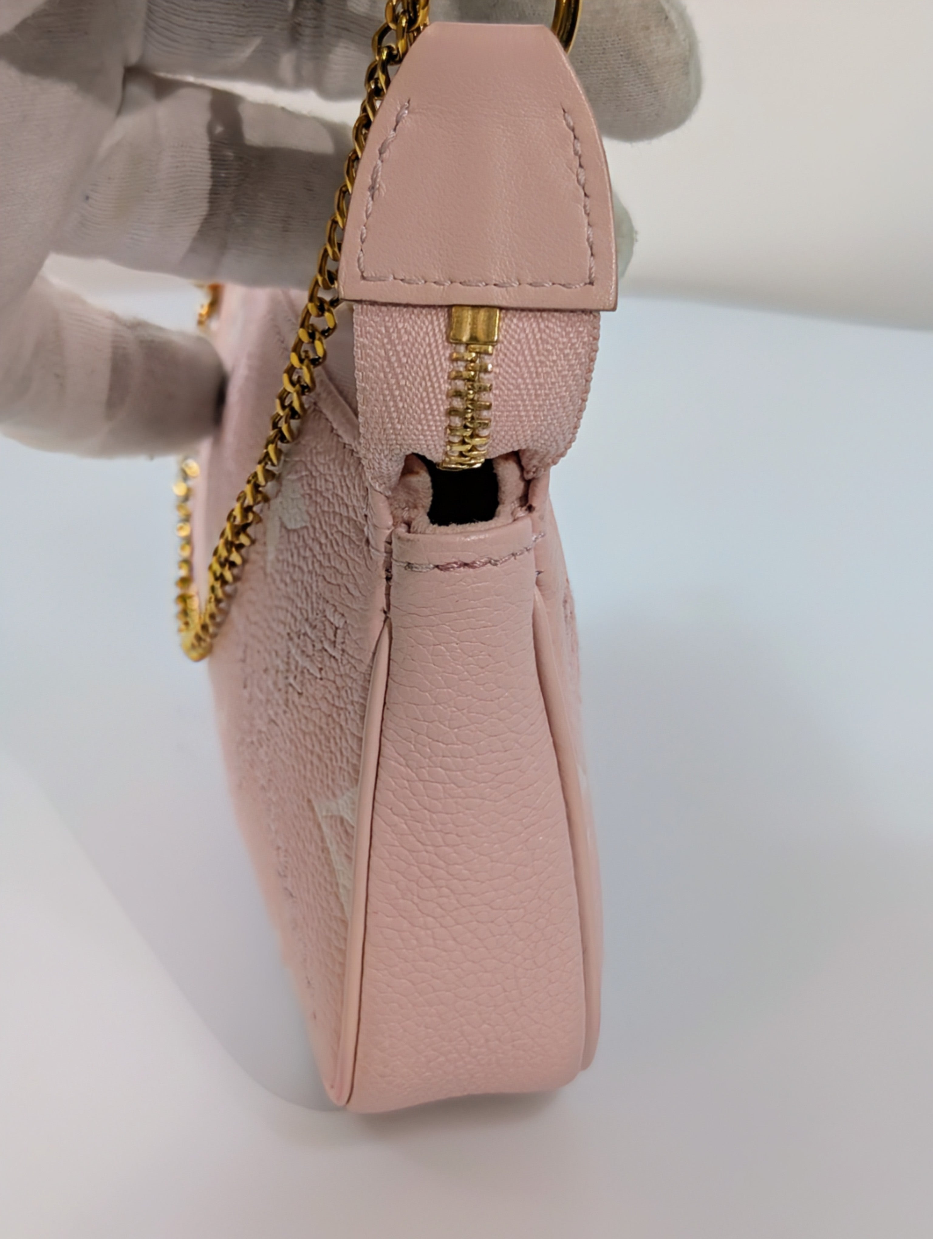 Louis Vuitton Pink Monogram Empreinte Mini Pochette Accessories Bag