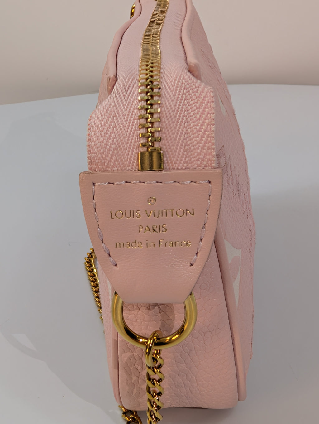 Louis Vuitton Pink Monogram Empreinte Mini Pochette Accessories Bag