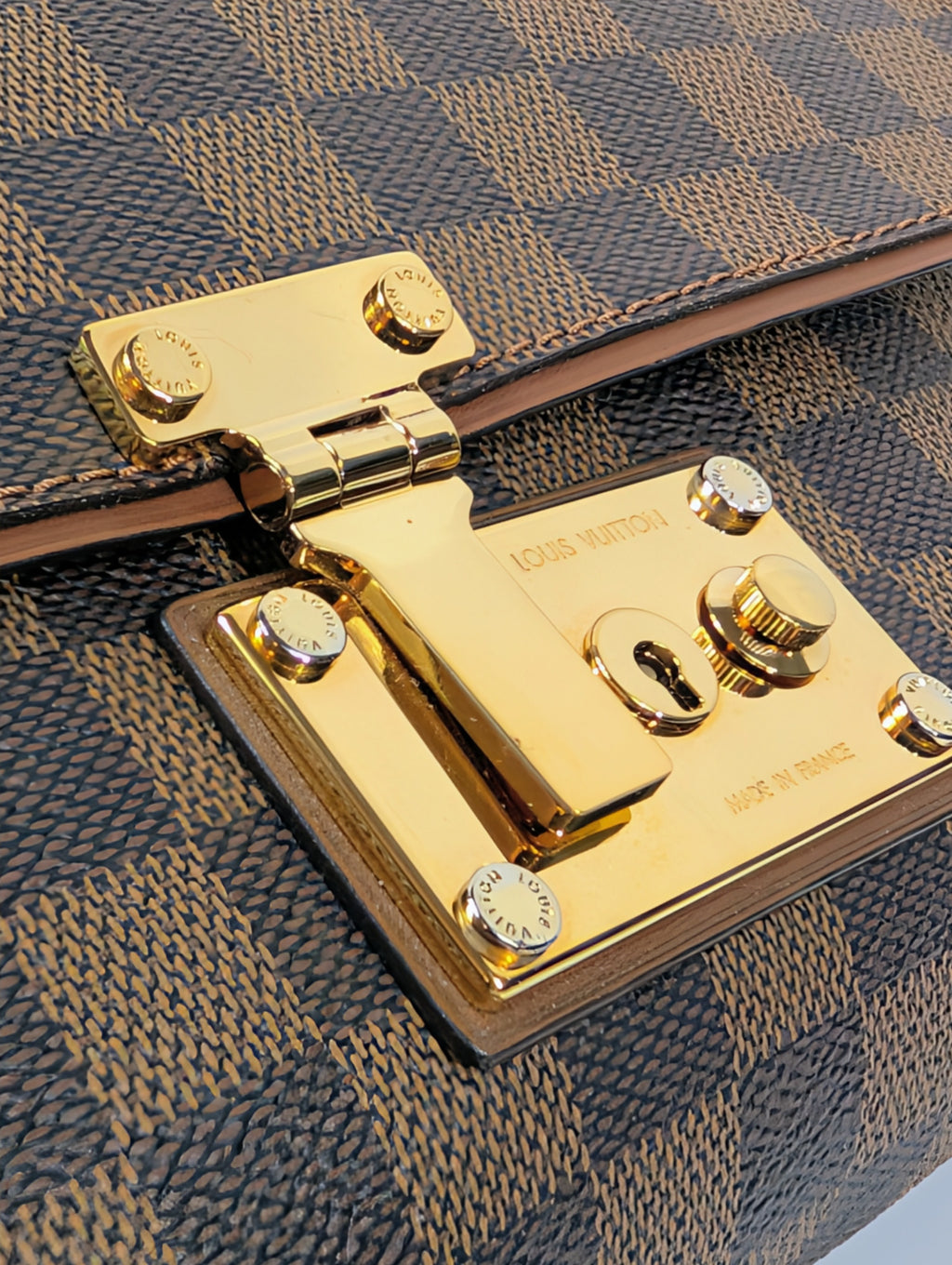 Louis Vuitton Brown Damier Ebene Canvas Pallas Clutch