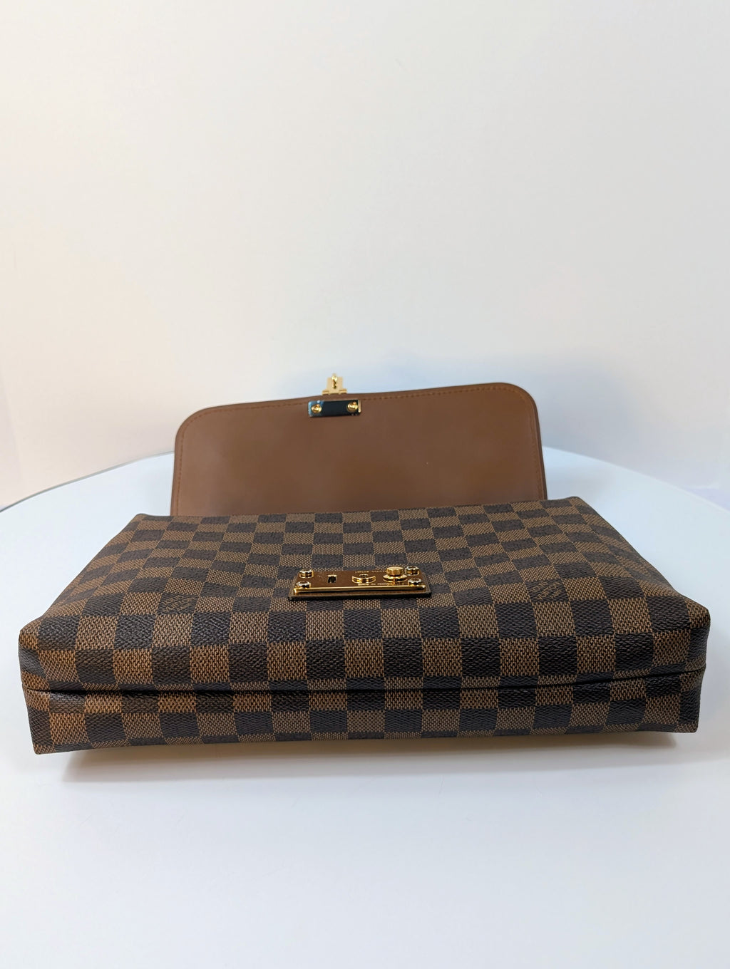 Louis Vuitton Brown Damier Ebene Canvas Pallas Clutch