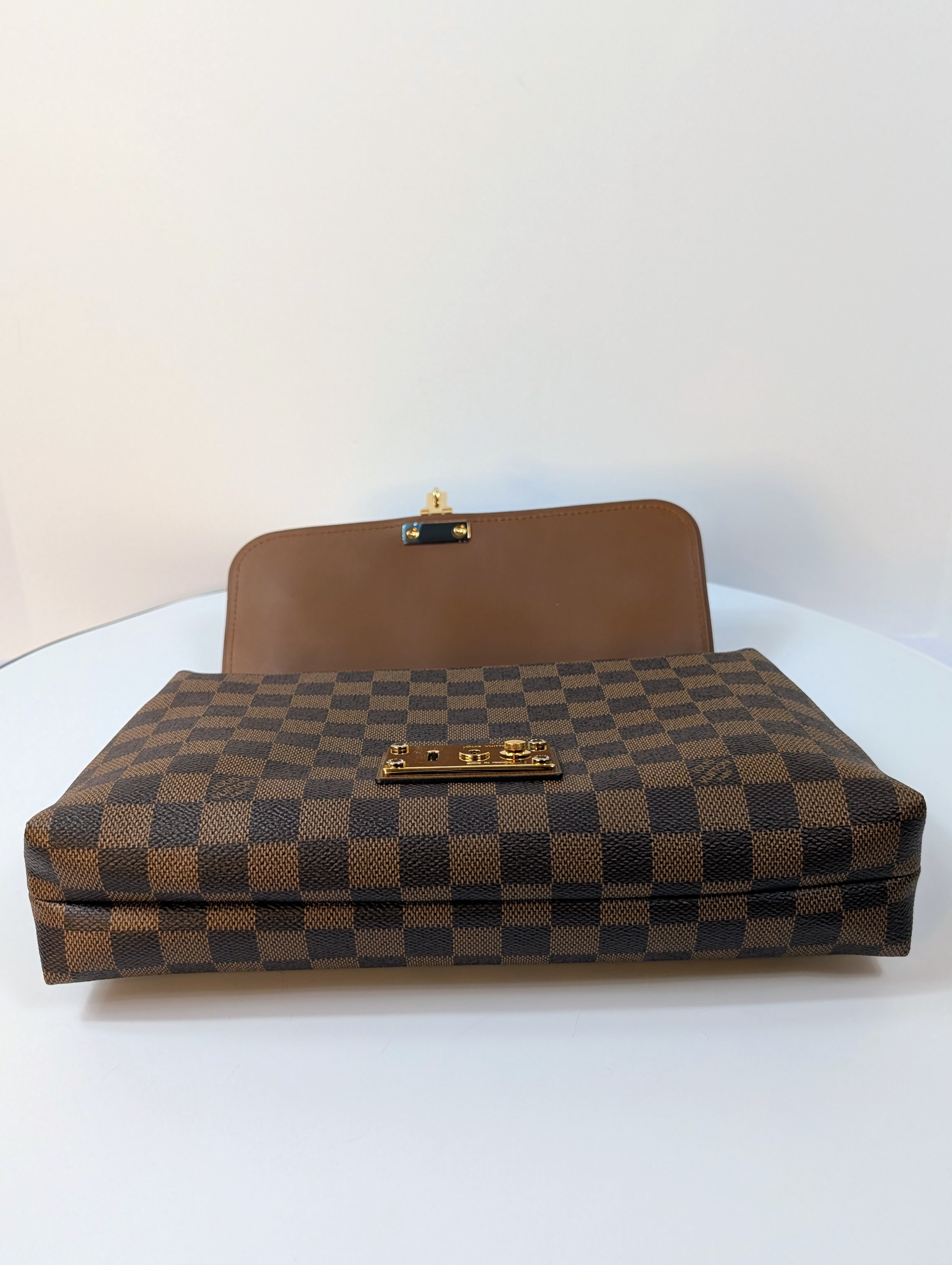 Louis Vuitton Brown Damier Ebene Canvas Pallas Clutch