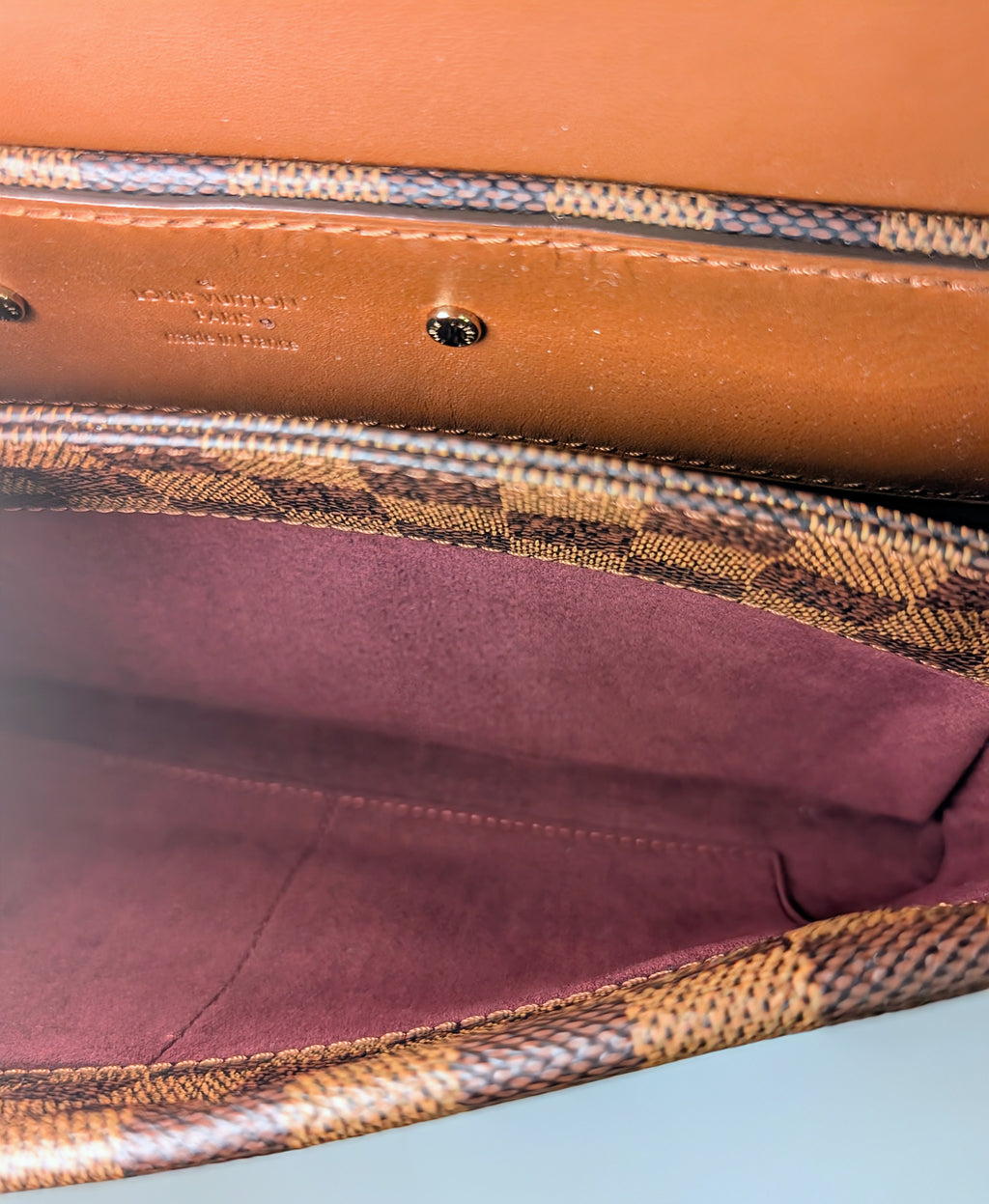 Louis Vuitton Brown Damier Ebene Canvas Pallas Clutch