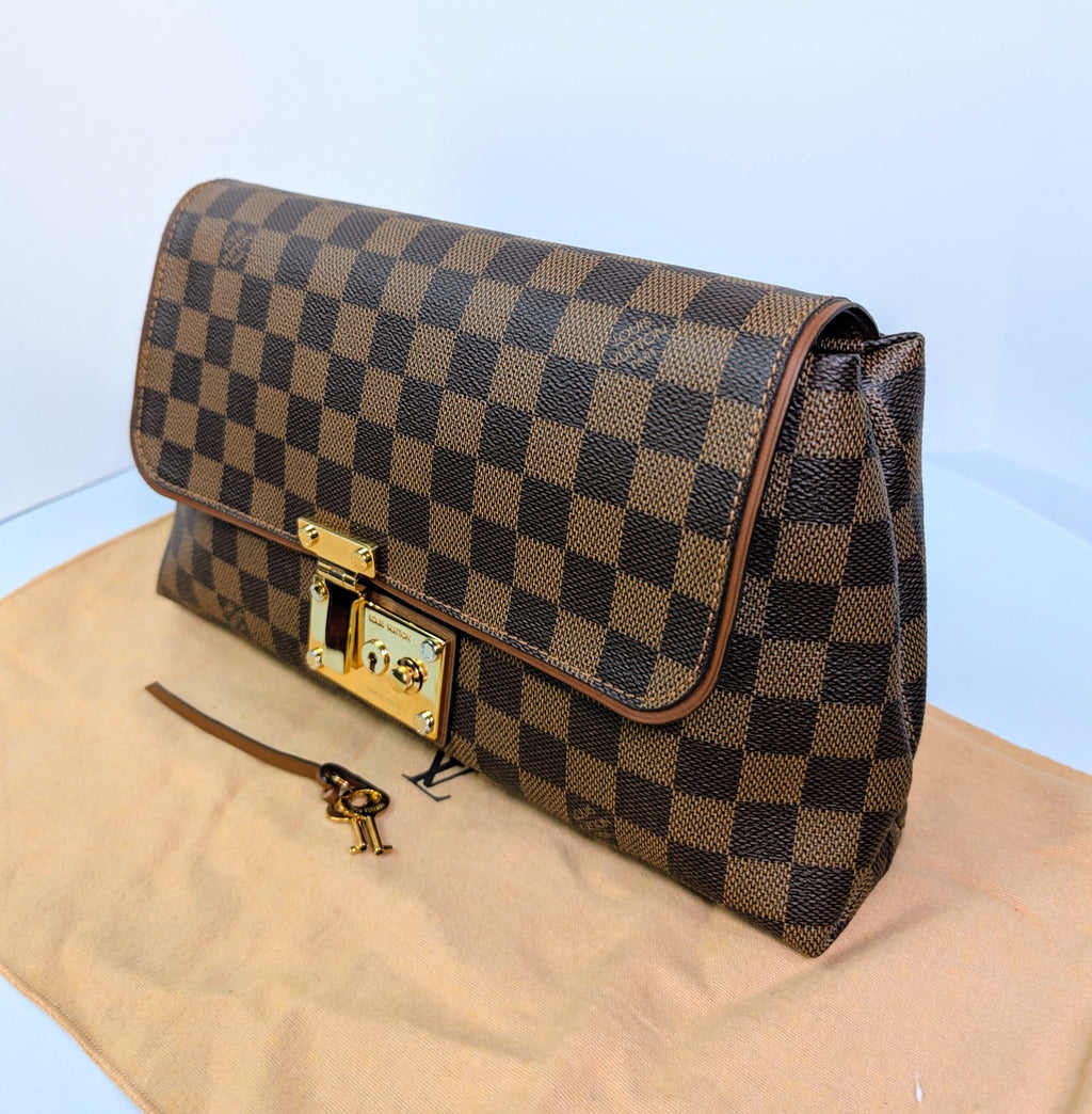 Louis Vuitton Brown Damier Ebene Canvas Pallas Clutch
