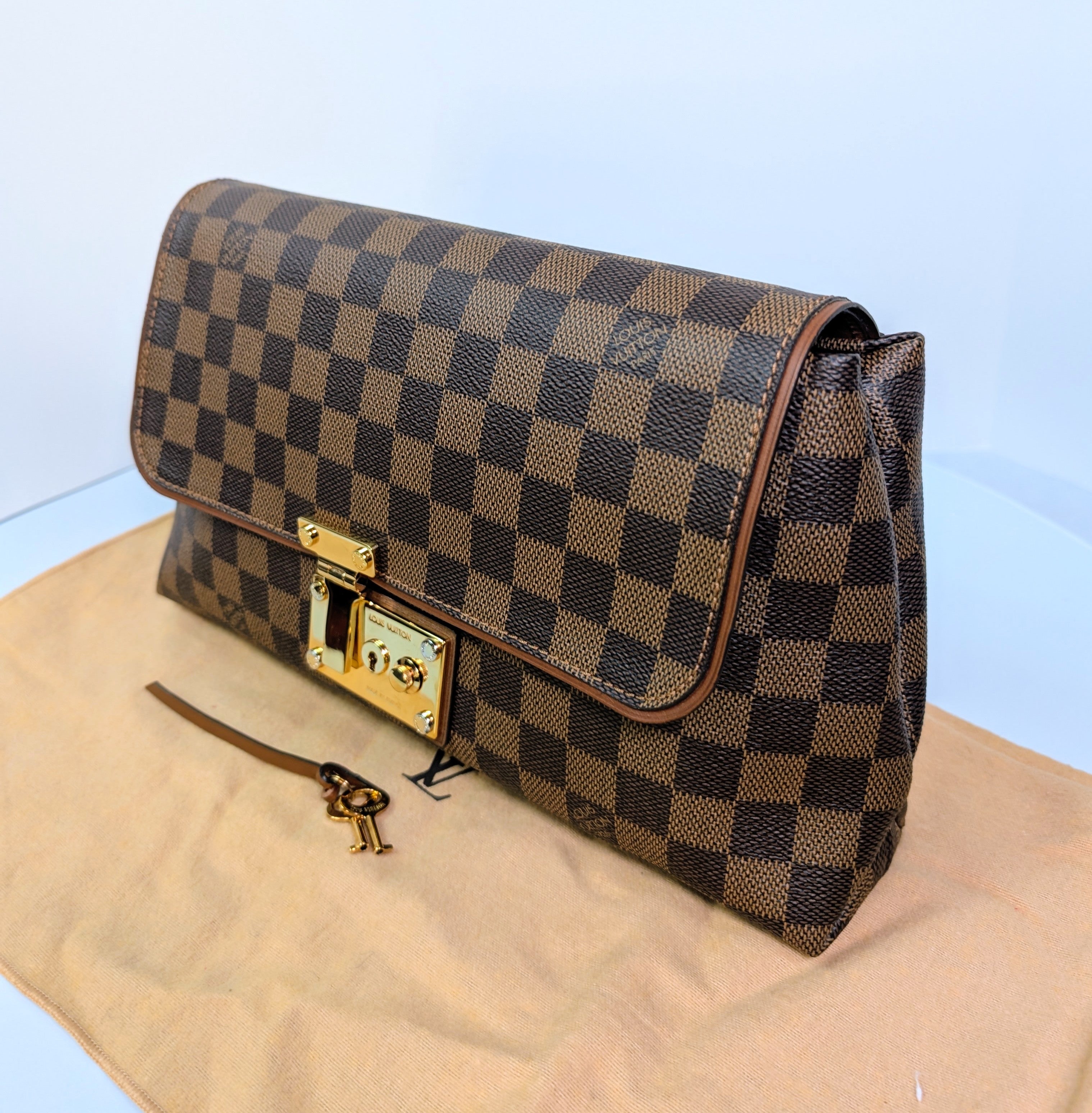 Louis Vuitton Brown Damier Ebene Canvas Pallas Clutch