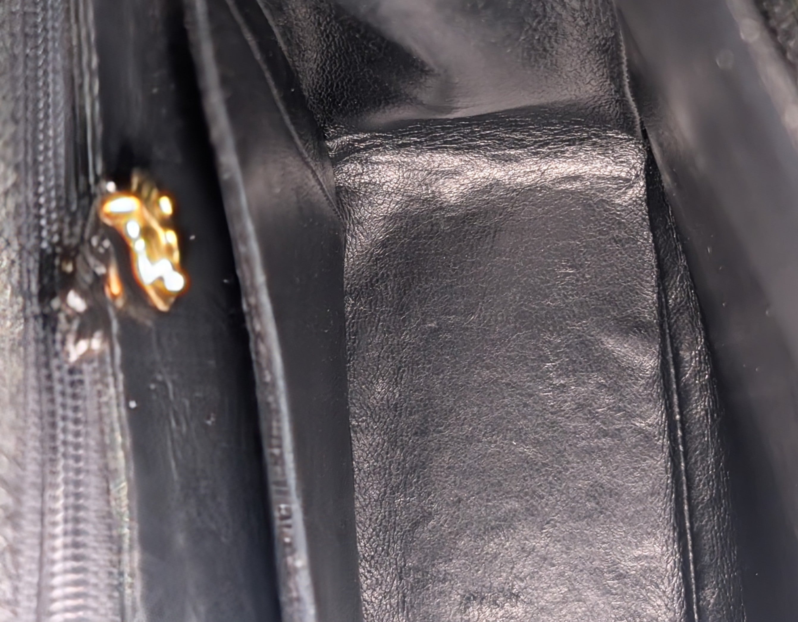 Chanel Vintage Black Caviar Mademoiselle Kelly Top Handle Flap Bag