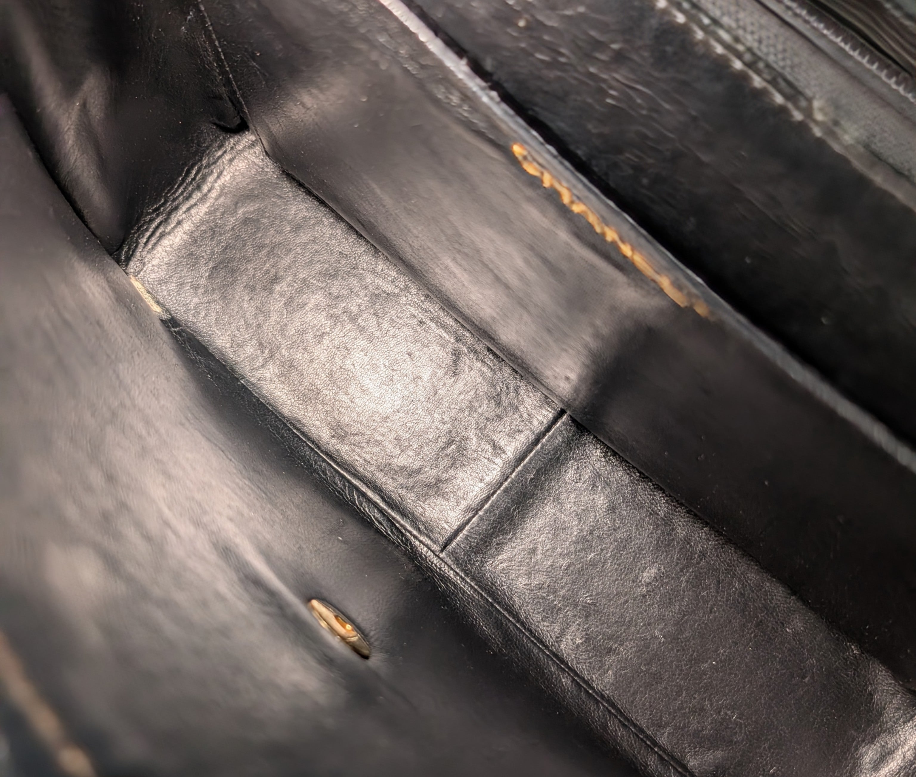 Chanel Vintage Black Caviar Mademoiselle Kelly Top Handle Flap Bag