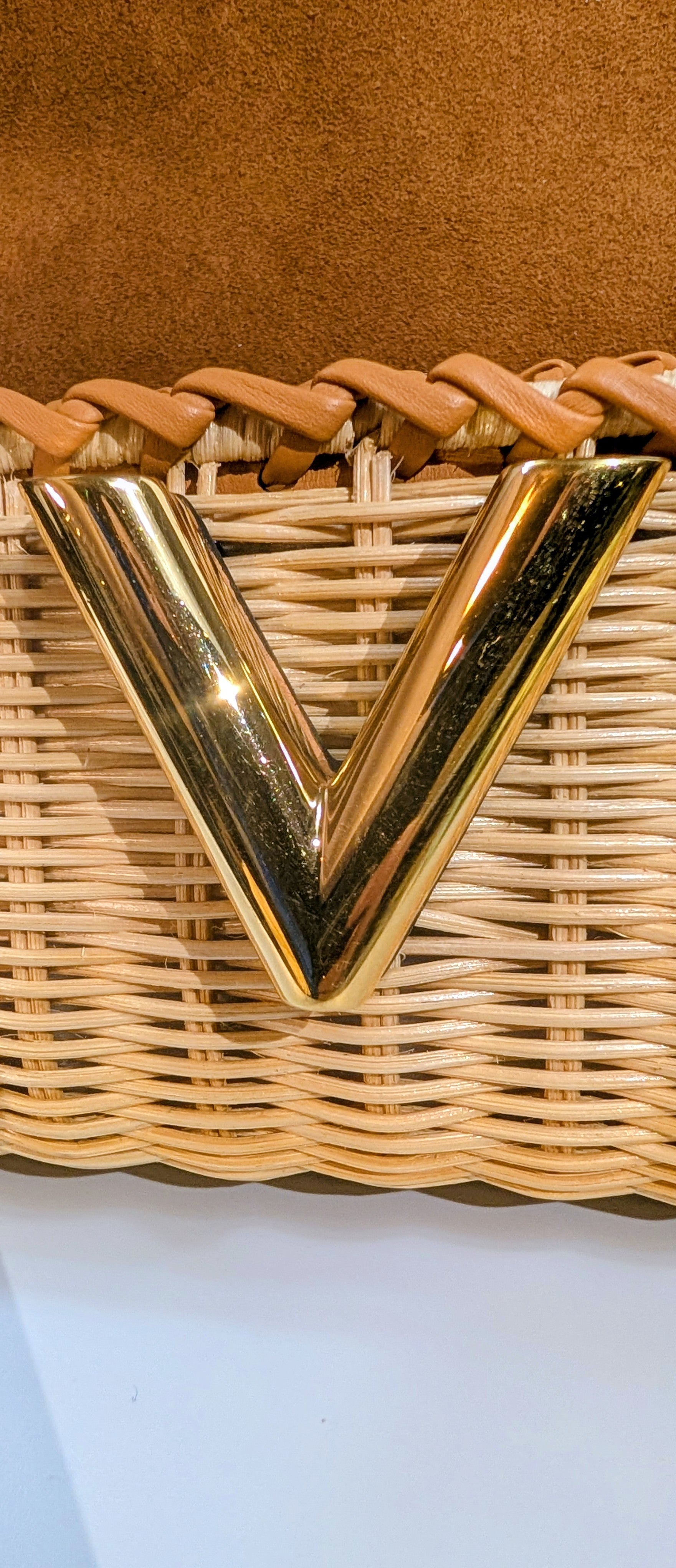 Louis Vuitton Damier Wicker Rattan Monogram Canvas Twist PM Shoulder Bag