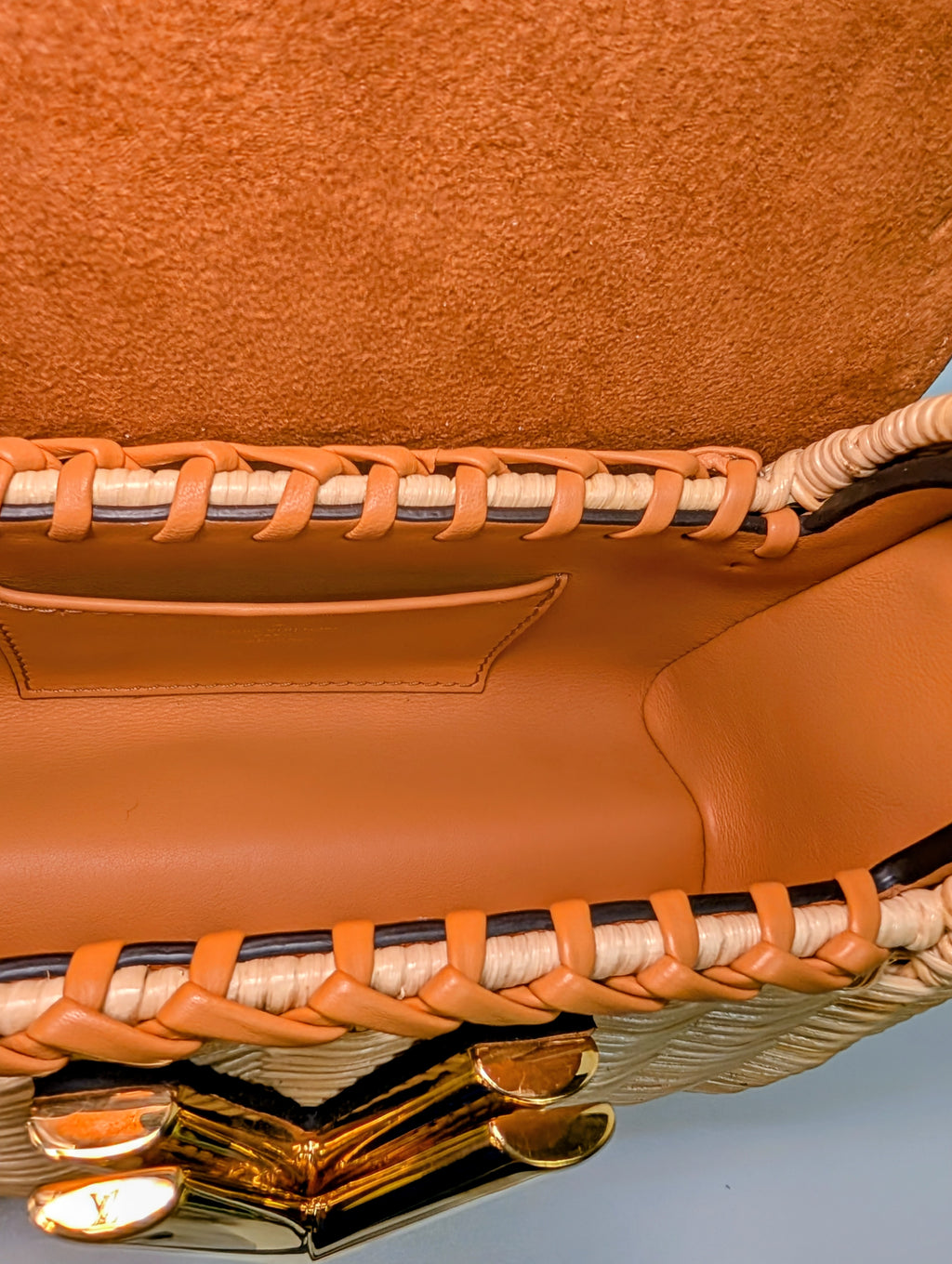 Louis Vuitton Damier Wicker Rattan Monogram Canvas Twist PM Shoulder Bag