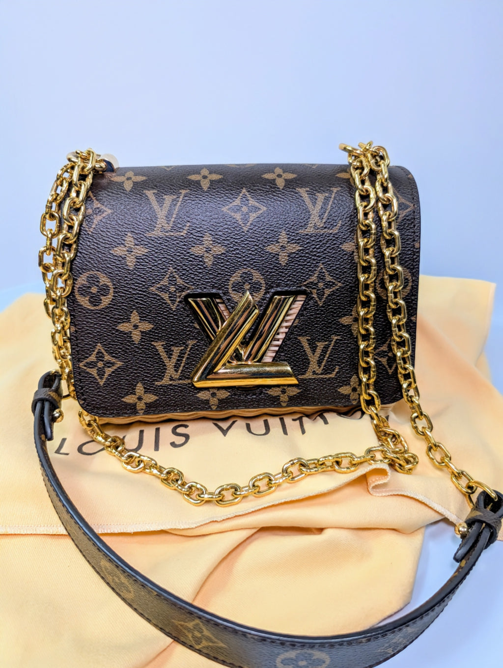 Louis Vuitton Damier Wicker Rattan Monogram Canvas Twist PM Shoulder Bag