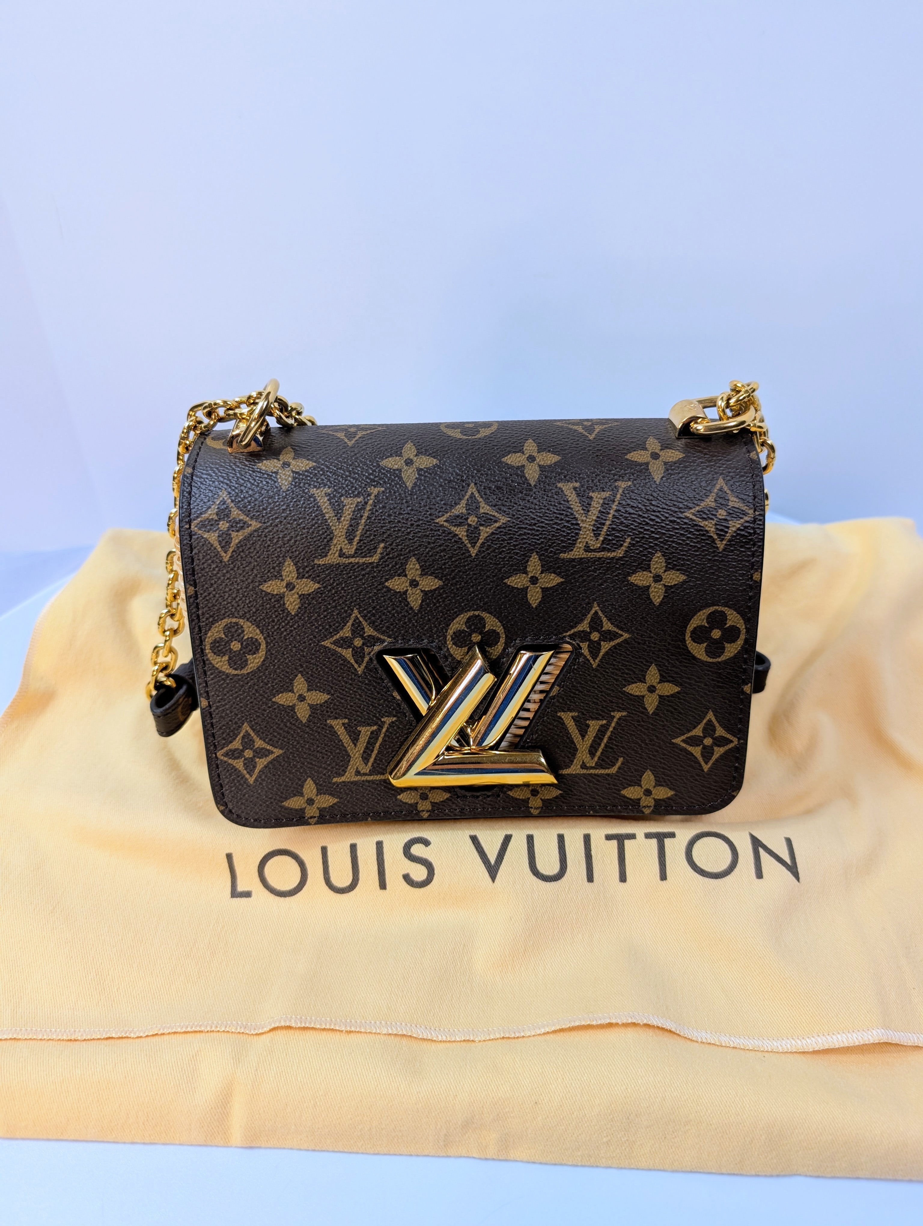 Louis Vuitton Damier Wicker Rattan Monogram Canvas Twist PM Shoulder Bag