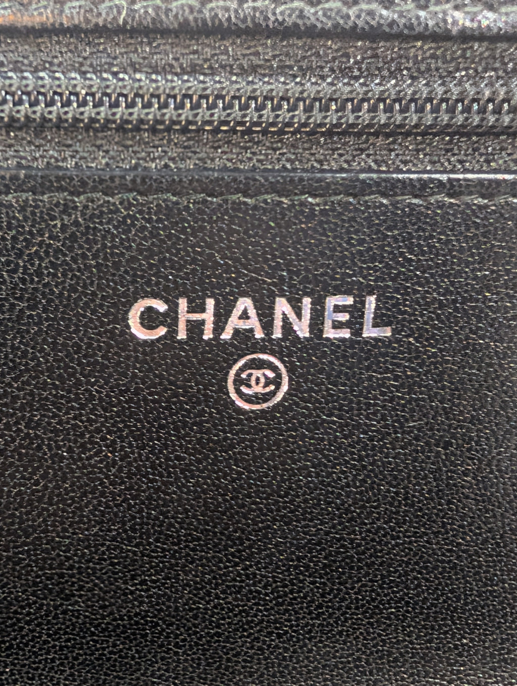 Chanel Special Edition Reissue Black Studded Chevron Calfskin Wallet on Chain (WOC)