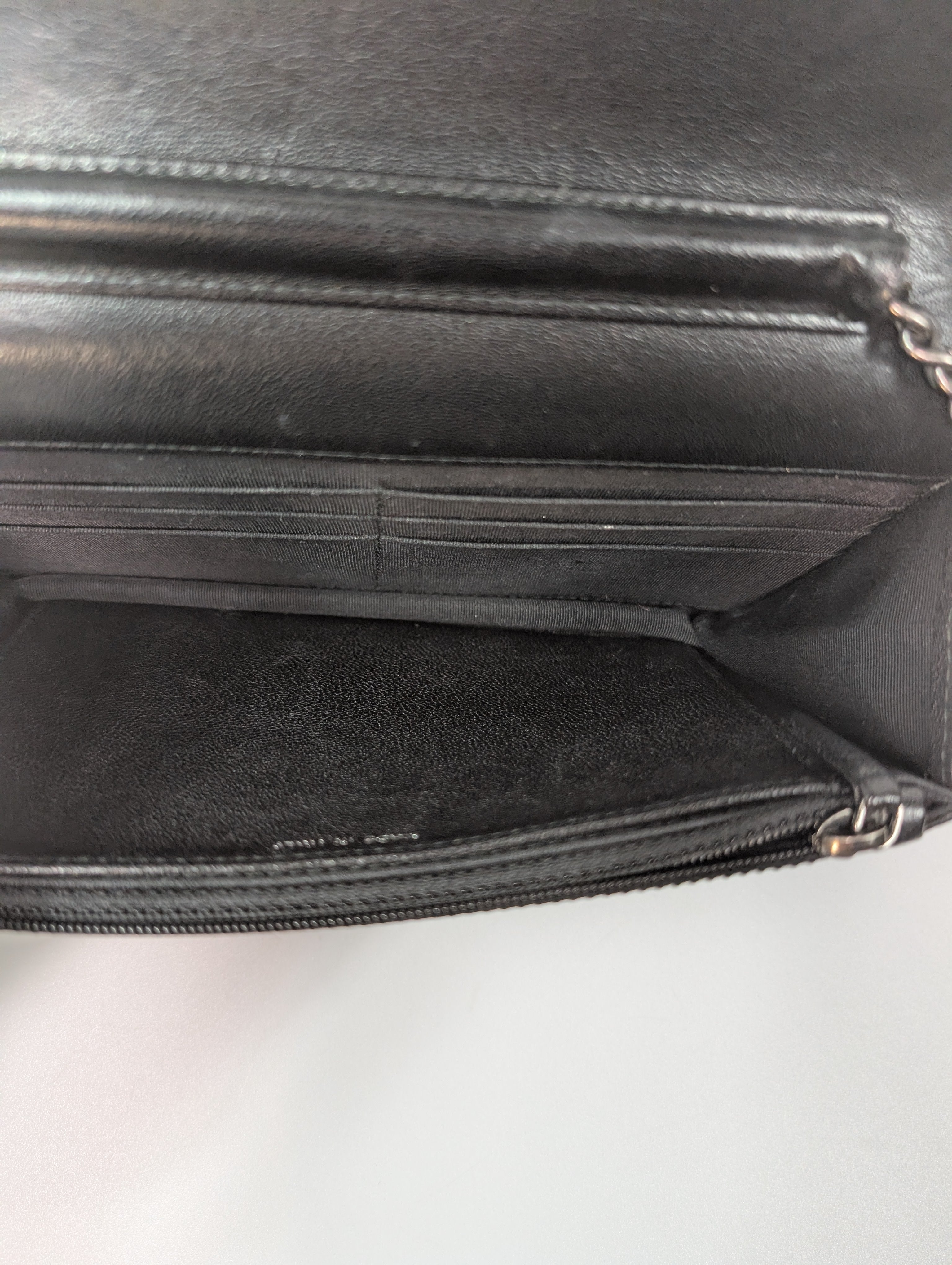 Chanel Special Edition Reissue Black Studded Chevron Calfskin Wallet on Chain (WOC)