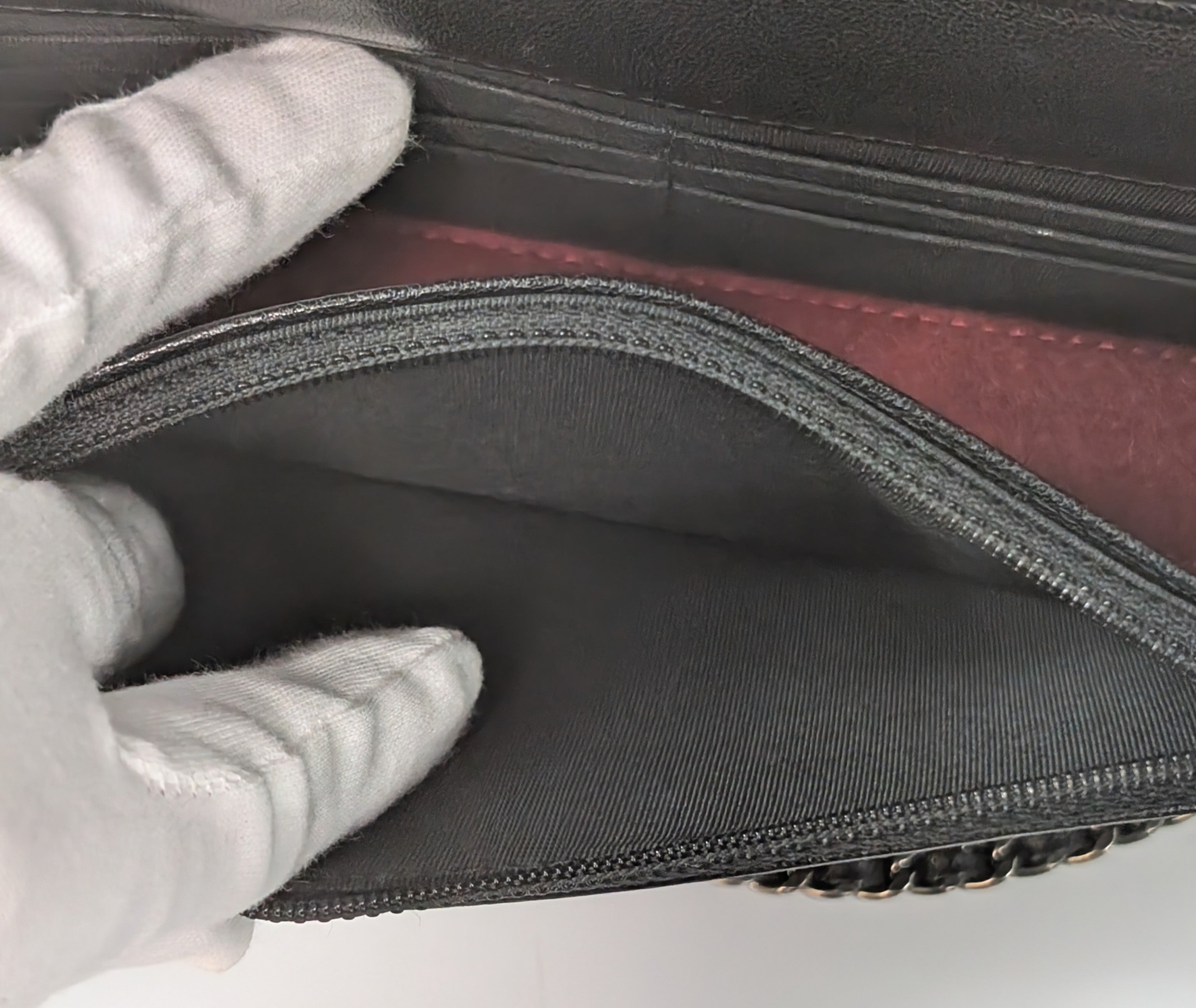 Chanel Special Edition Reissue Black Studded Chevron Calfskin Wallet on Chain (WOC)