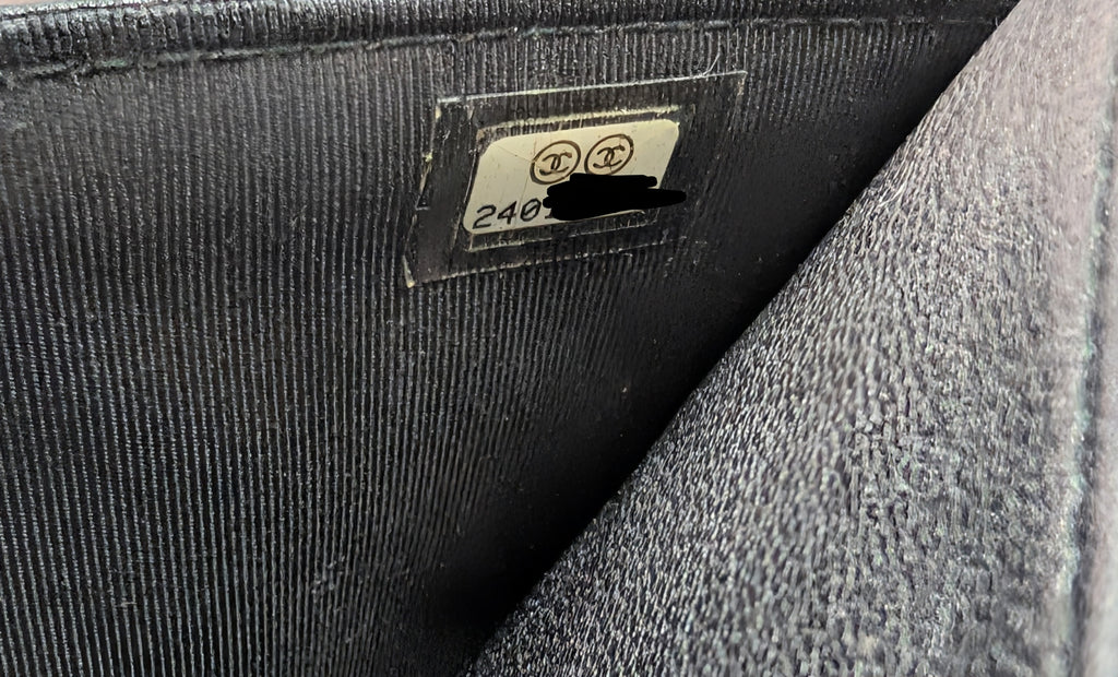 Chanel Special Edition Reissue Black Studded Chevron Calfskin Wallet on Chain (WOC)