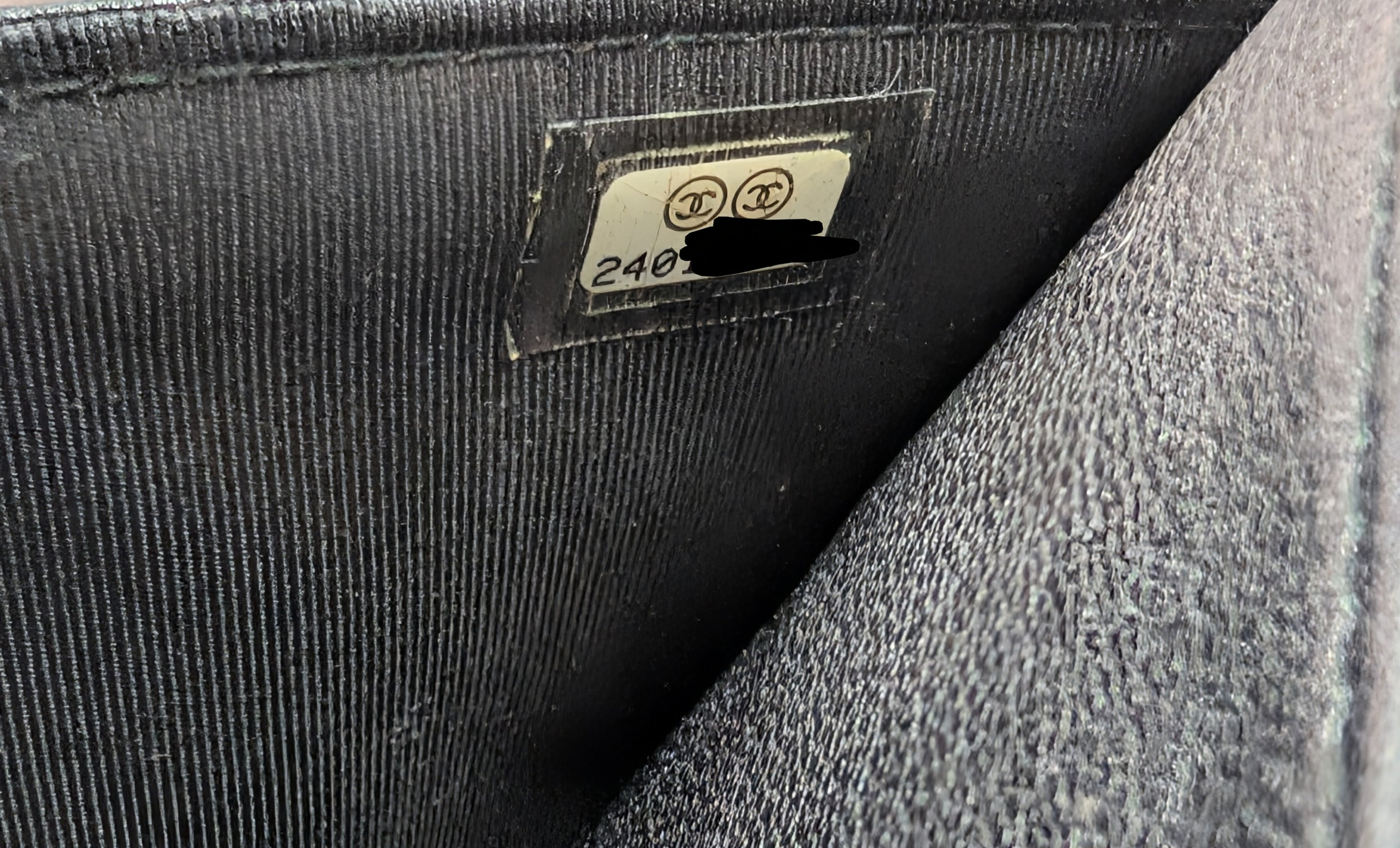 Chanel Special Edition Reissue Black Studded Chevron Calfskin Wallet on Chain (WOC)