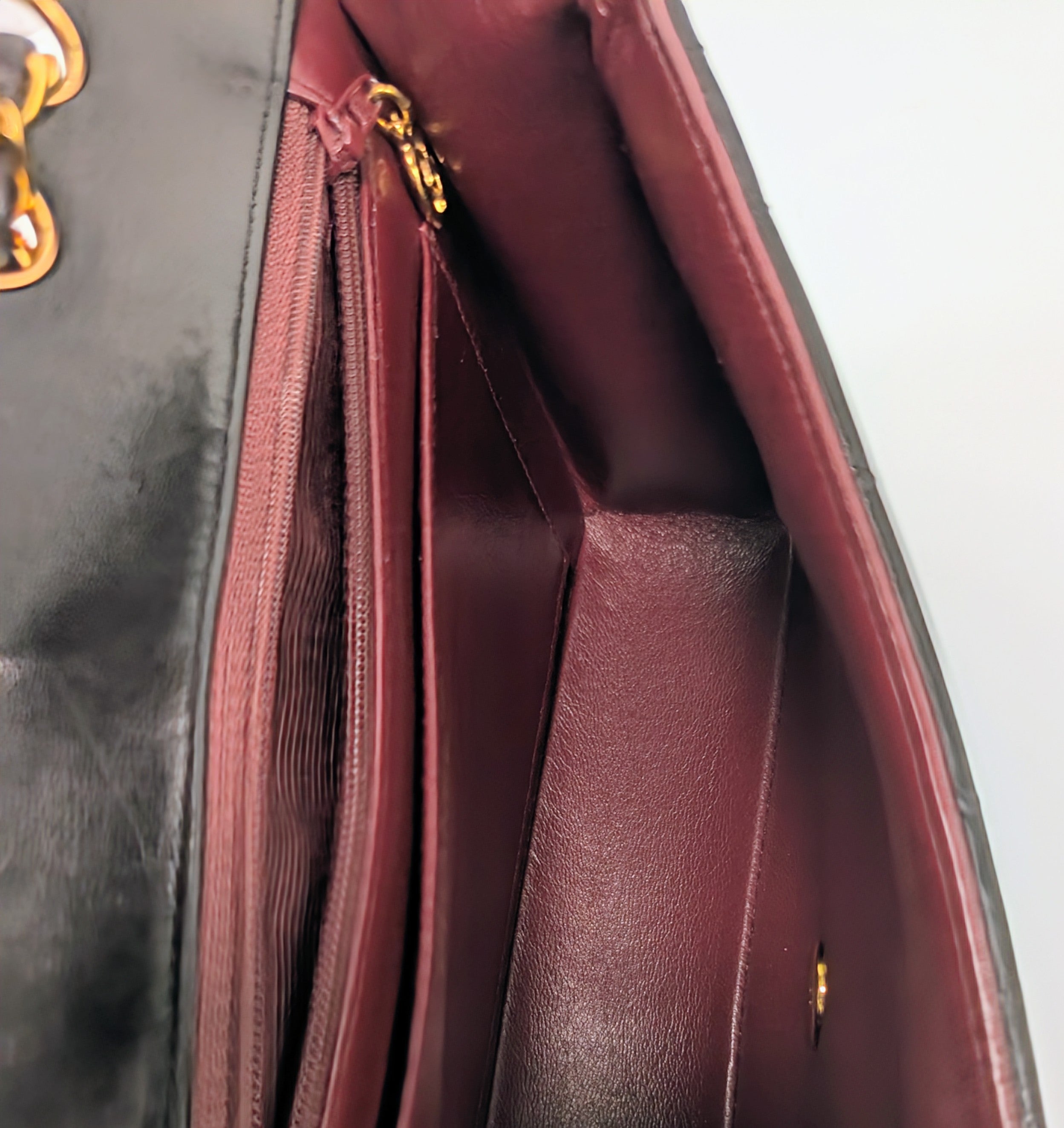 Chanel Vintage Classic Mademoiselle Diana Black Quilted Lambskin Flap Bag, 24K Gold Plated Hardware