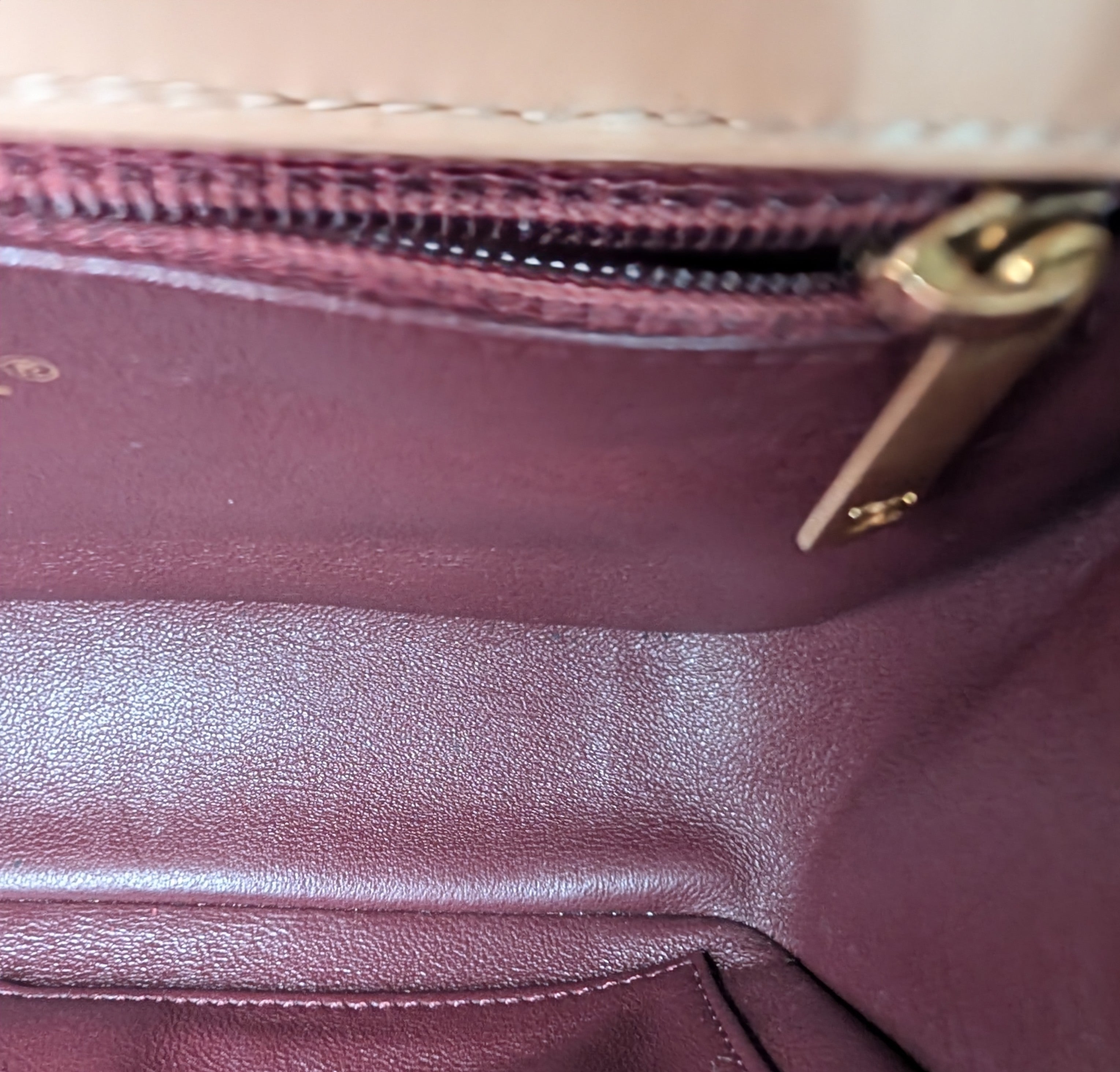 Chanel Rare Vintage Beige Caviar Filigree Flap Bag