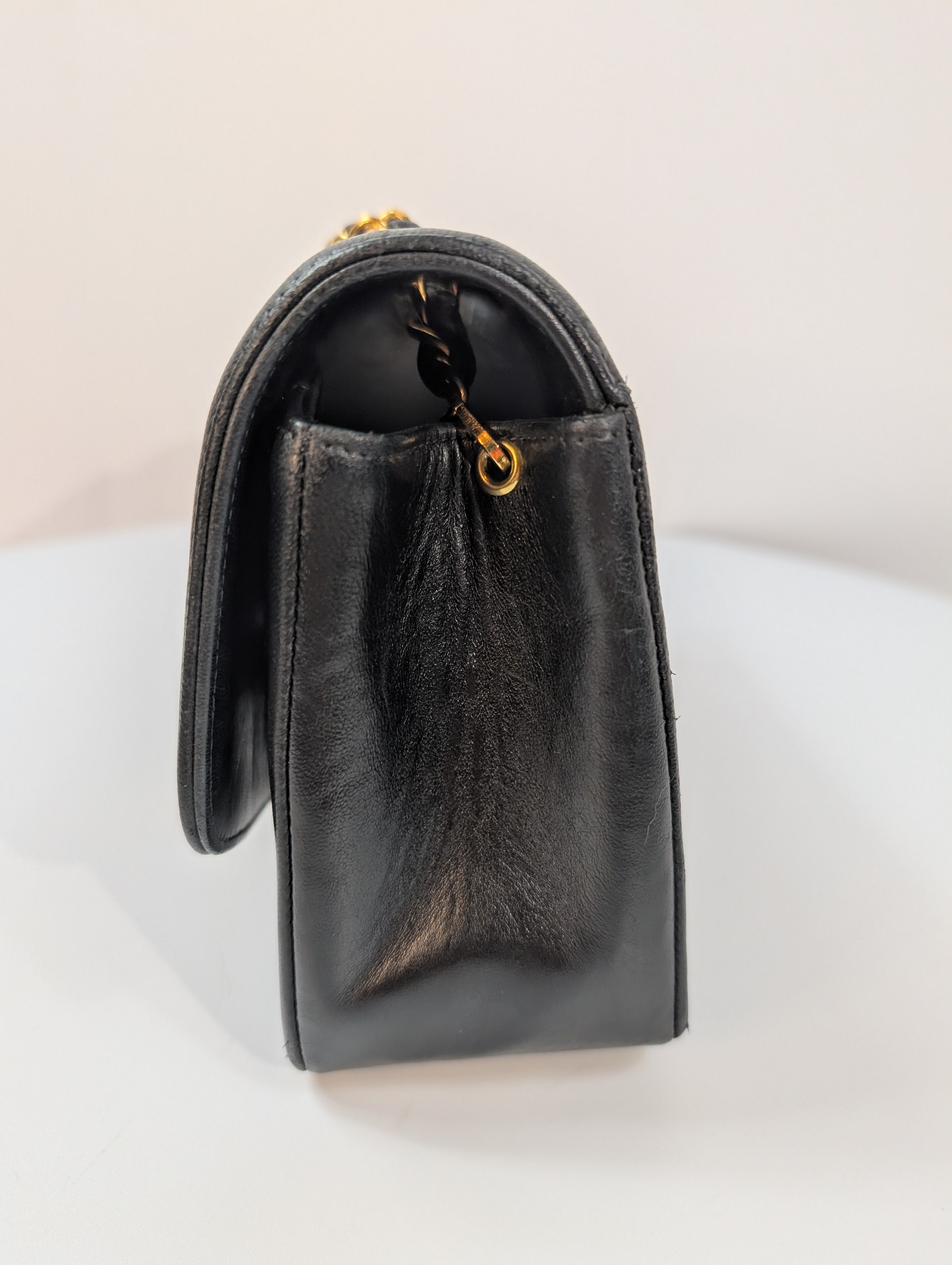 Chanel Vintage Black Medium Diana Quilted Lambskin Flap Bag