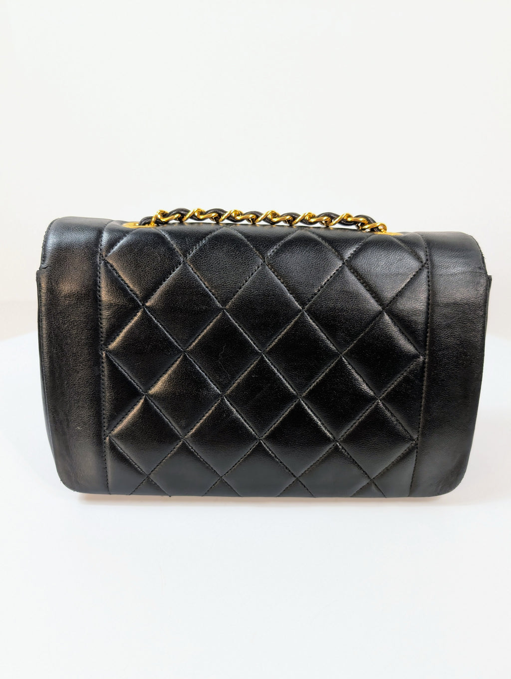 Chanel Vintage Black Medium Diana Quilted Lambskin Flap Bag