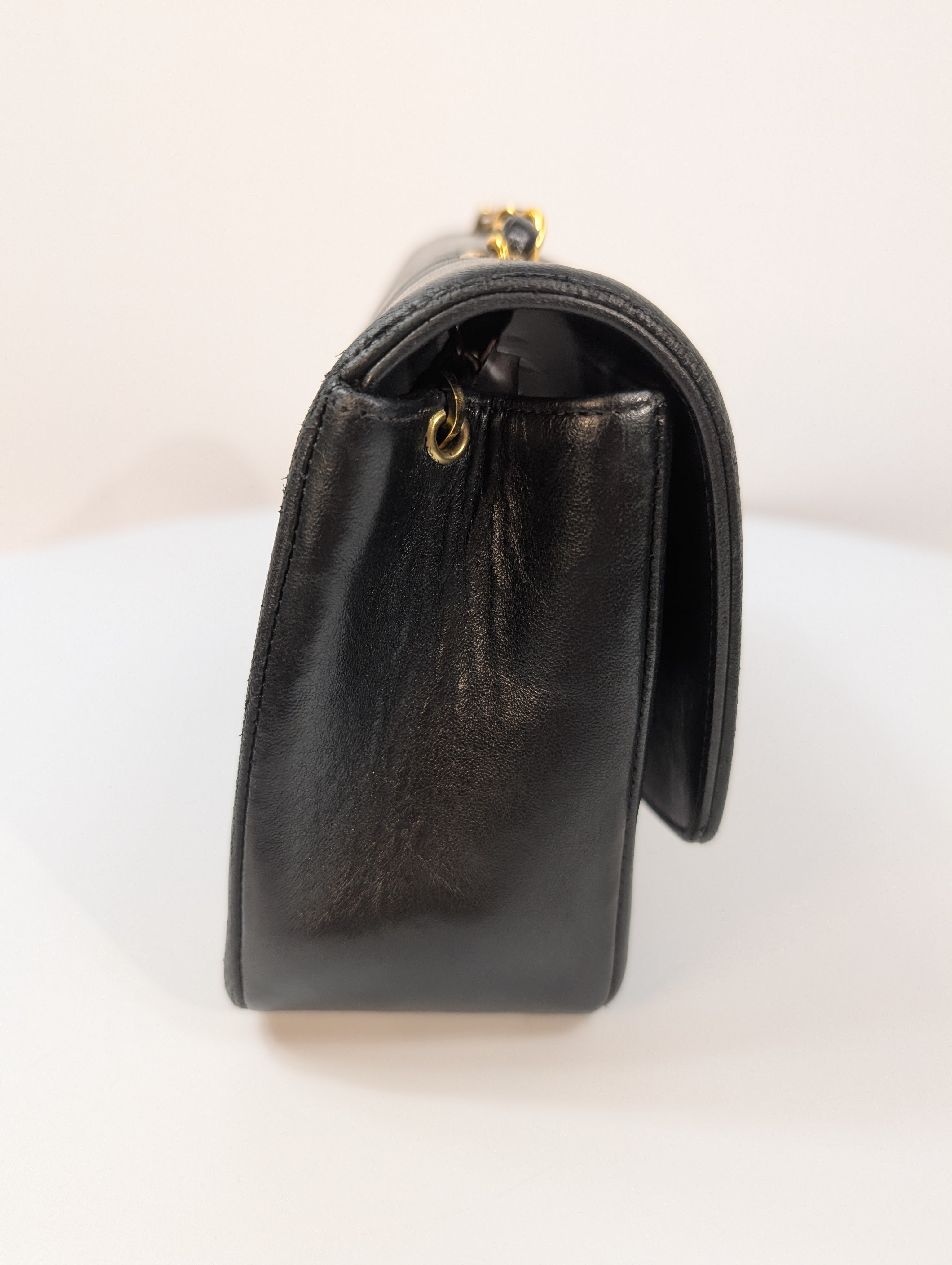 Chanel Vintage Black Medium Diana Quilted Lambskin Flap Bag