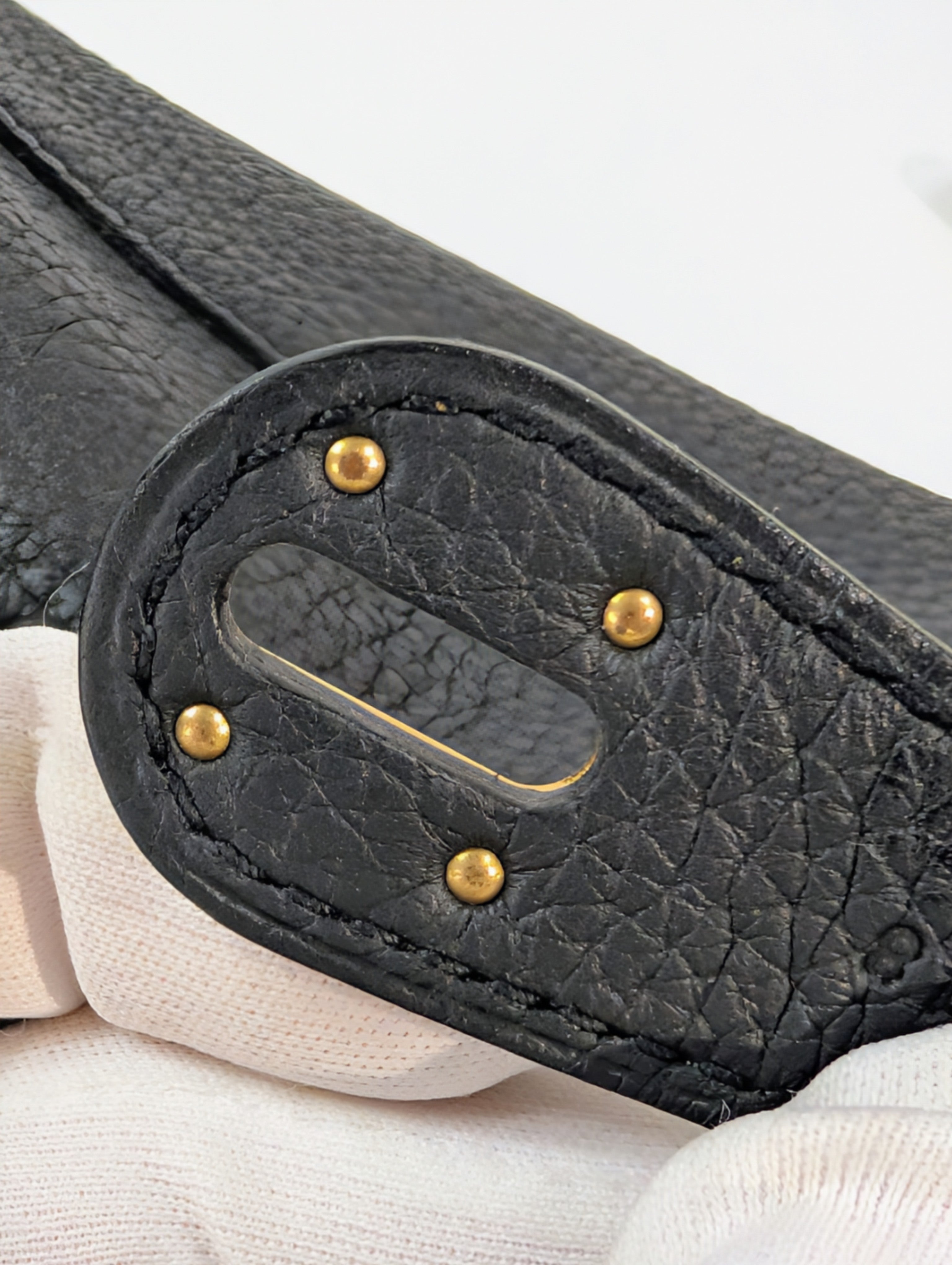 Hermes Black Taurillon Clemence Leather Lindy 26