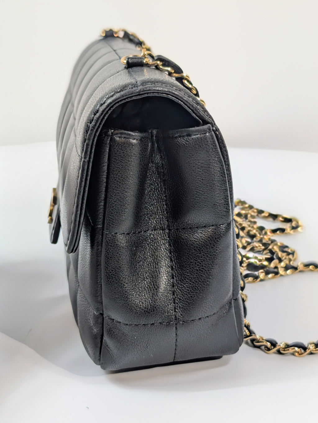 Chanel Black Lambskin Chocolate Bar Mini Flap Bag