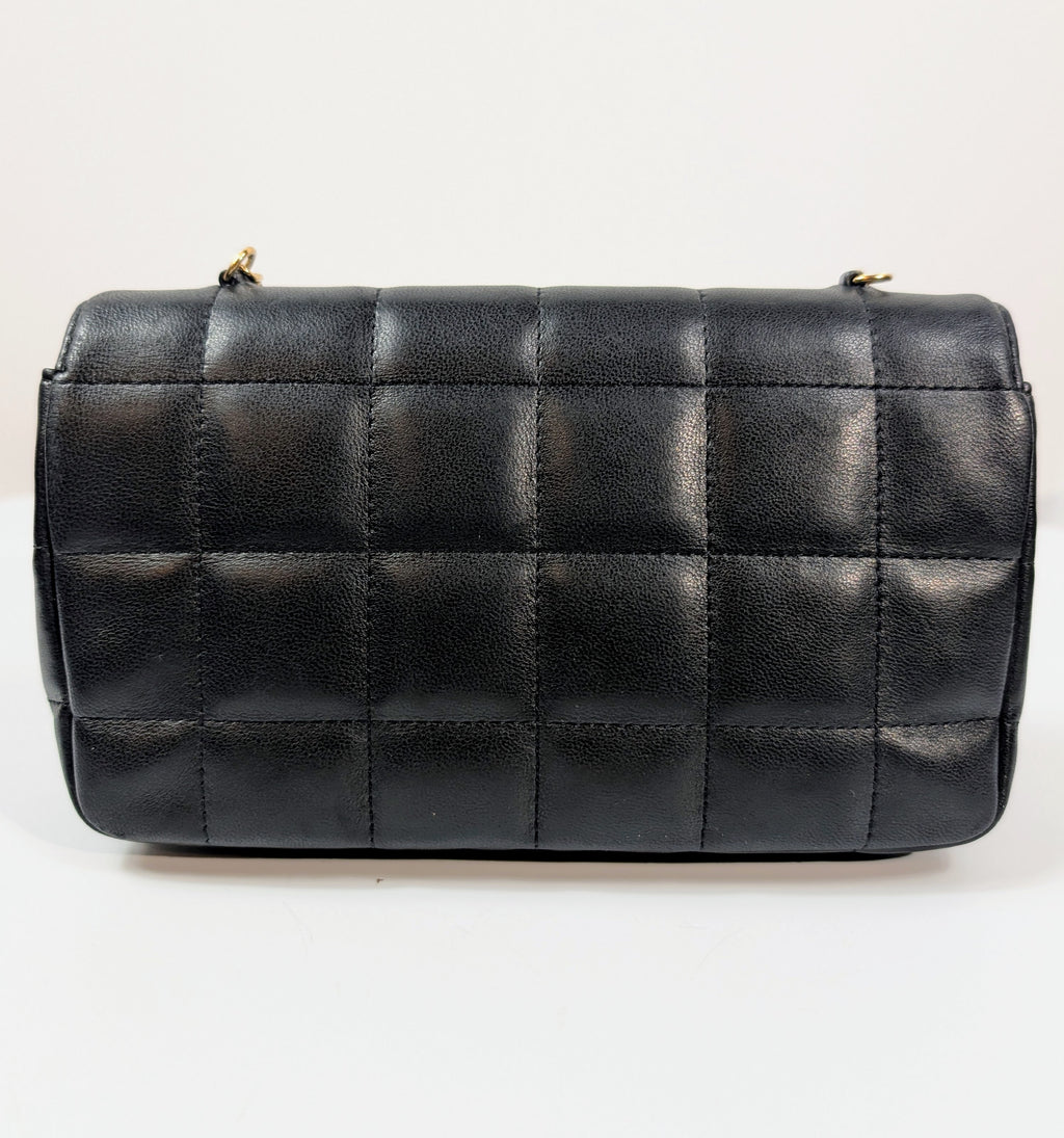Chanel Black Lambskin Chocolate Bar Mini Flap Bag
