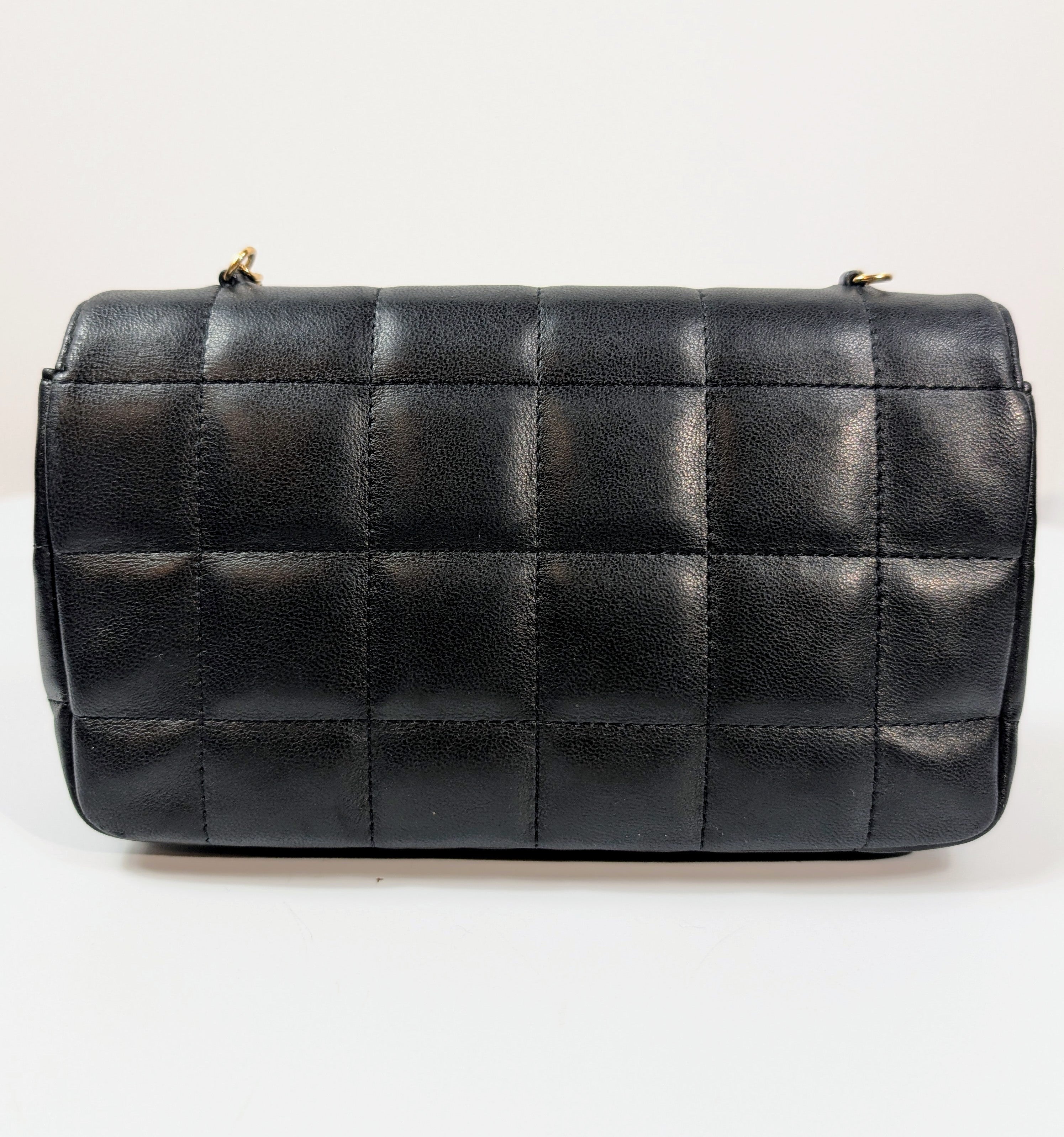 Chanel Black Lambskin Chocolate Bar Mini Flap Bag
