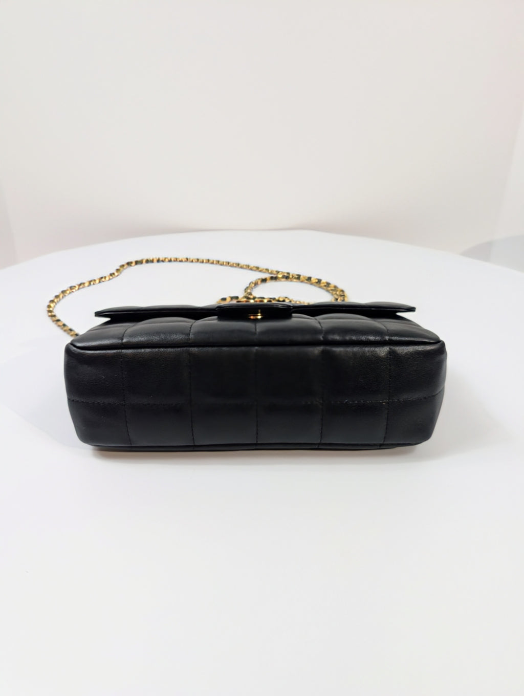 Chanel Black Lambskin Chocolate Bar Mini Flap Bag