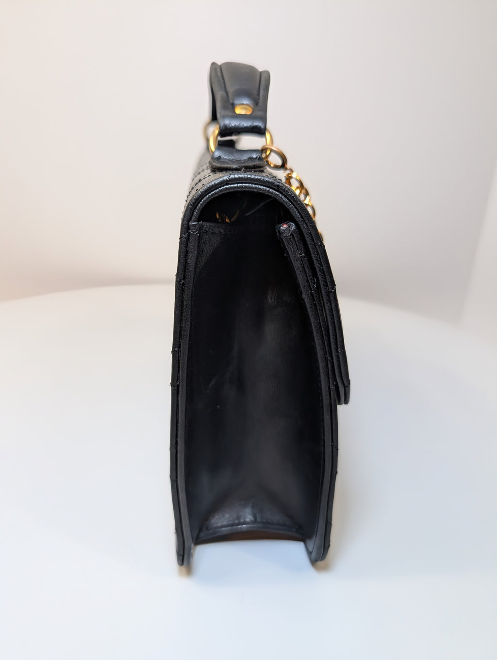 Chanel Vintage Black Lambskin Quilted Flap Bag with 31 Rue Cambon Medallion