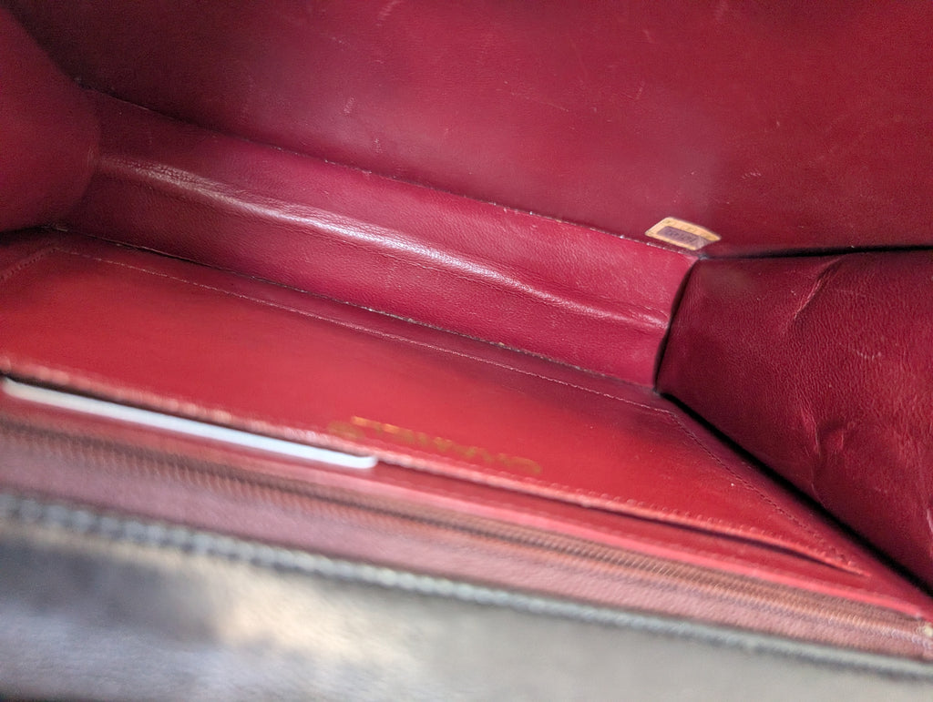 Chanel Vintage Black Lambskin Quilted Flap Bag with 31 Rue Cambon Medallion