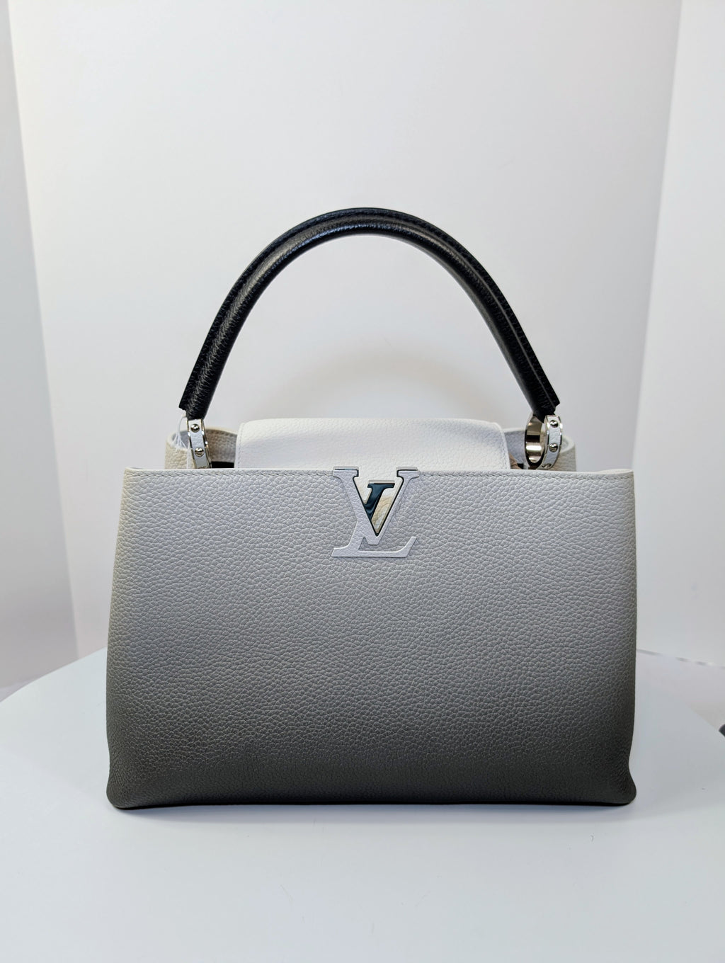 Louis Vuitton Light Grey Degrade Taurillon Leather Capucines PM Bag