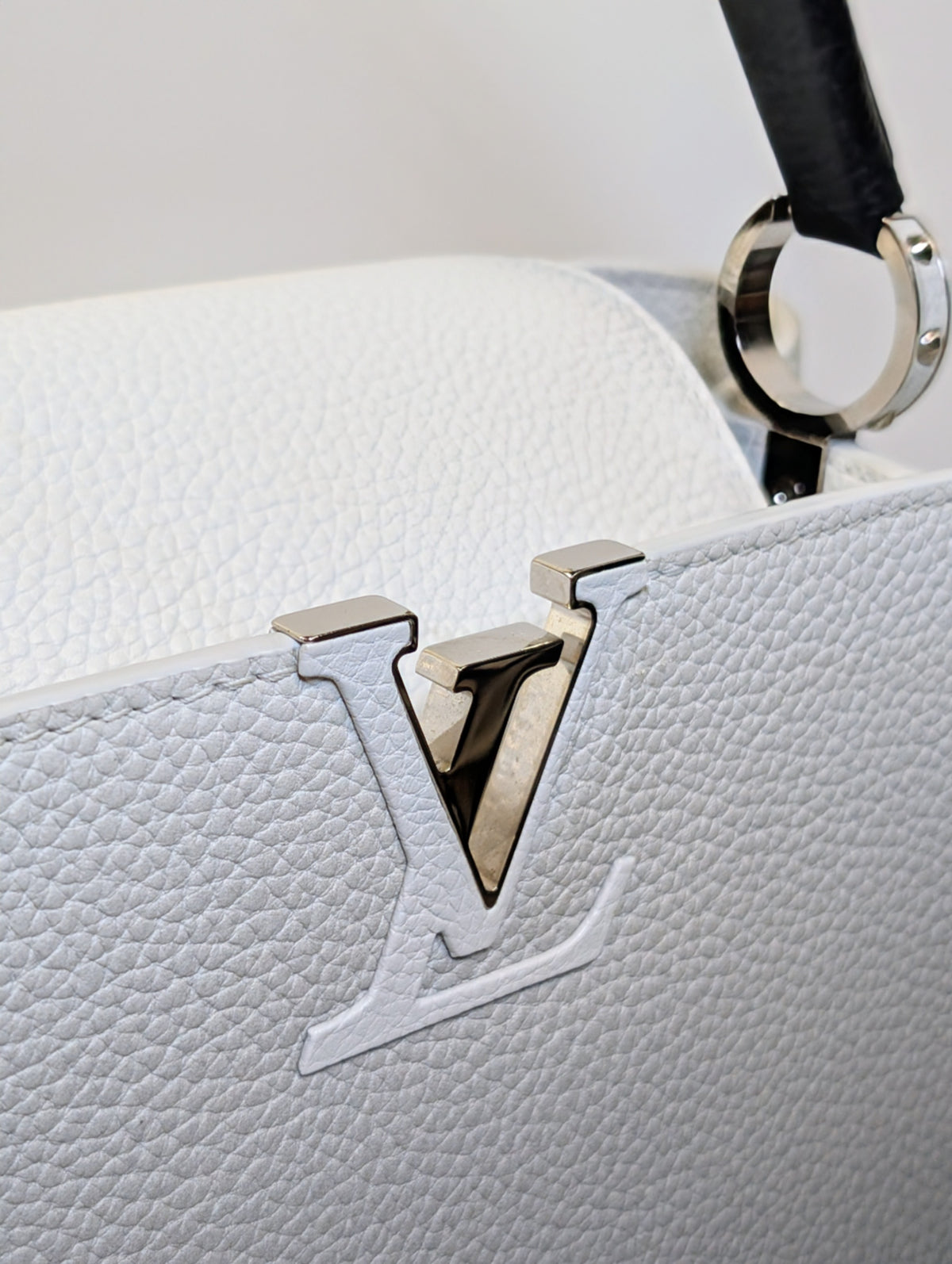Louis Vuitton Light Grey Degrade Taurillon Leather Capucines PM Bag