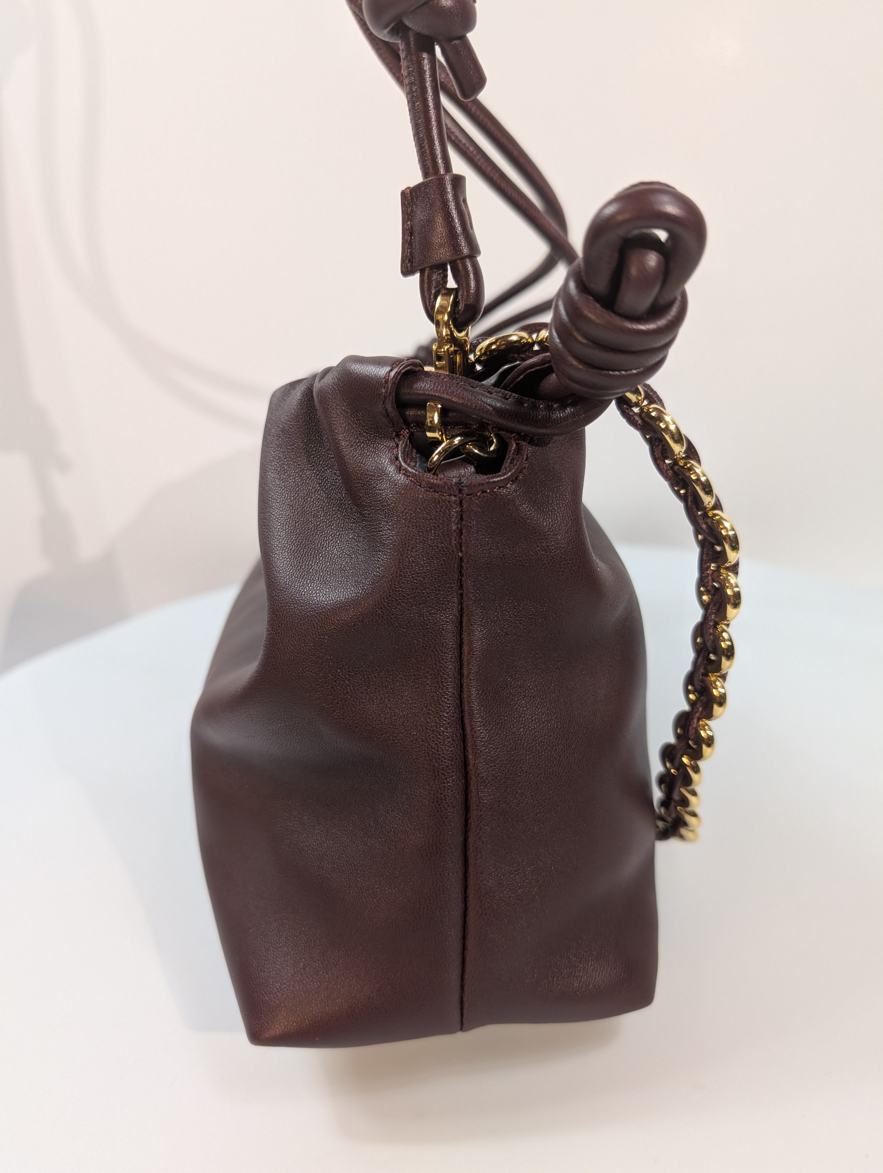 NWT Loewe Medium Flamenco Purse in Burgundy Nappa Lambskin, with Two Straps