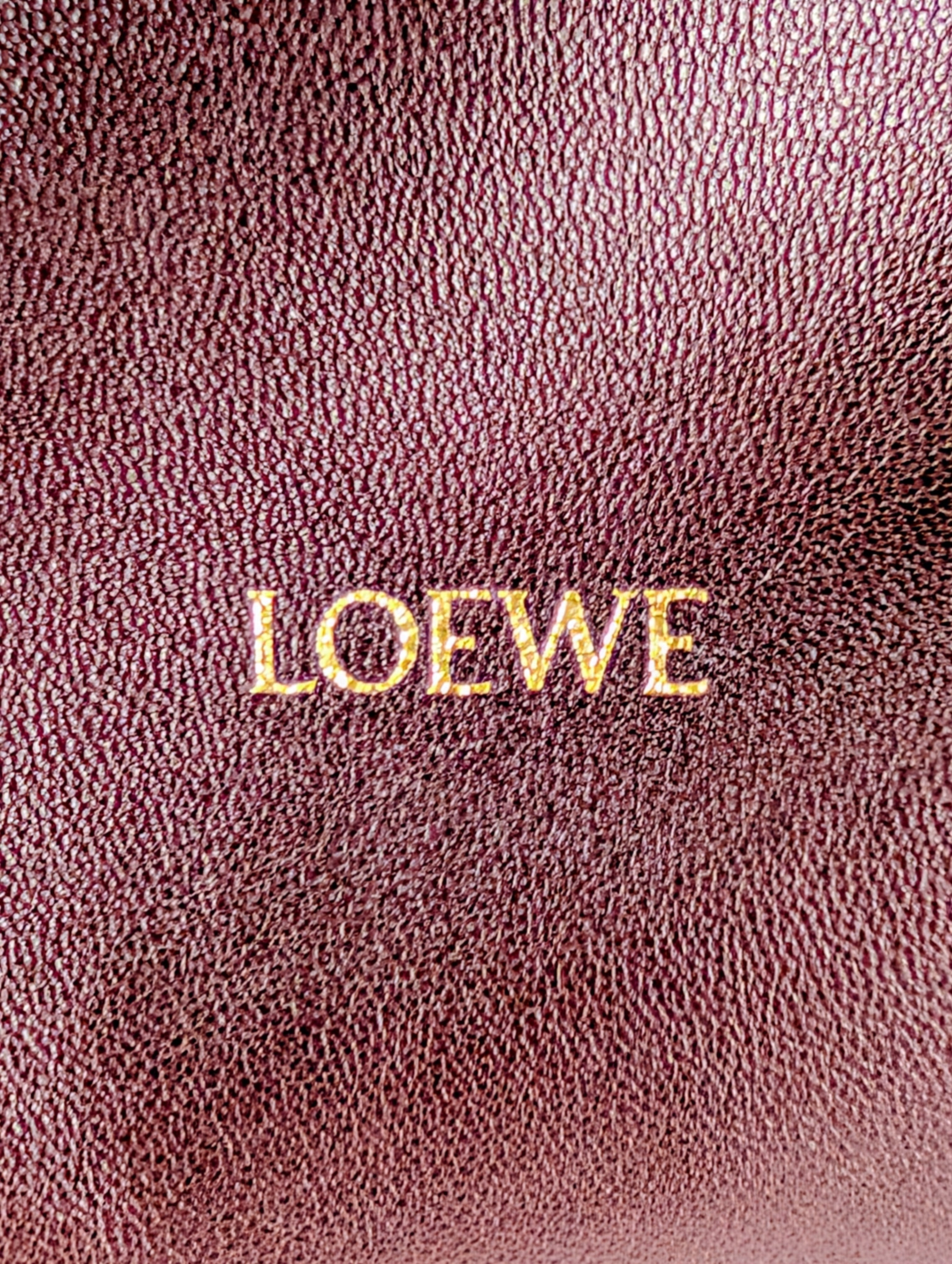 NWT Loewe Medium Flamenco Purse in Burgundy Nappa Lambskin, with Two Straps