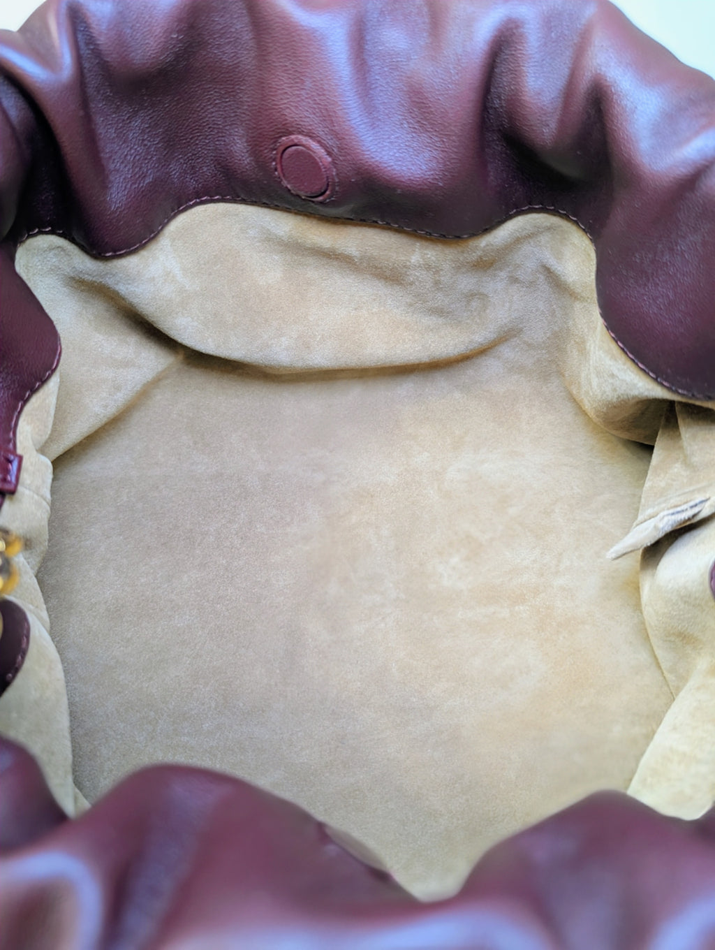 NWT Loewe Medium Flamenco Purse in Burgundy Nappa Lambskin, with Two Straps