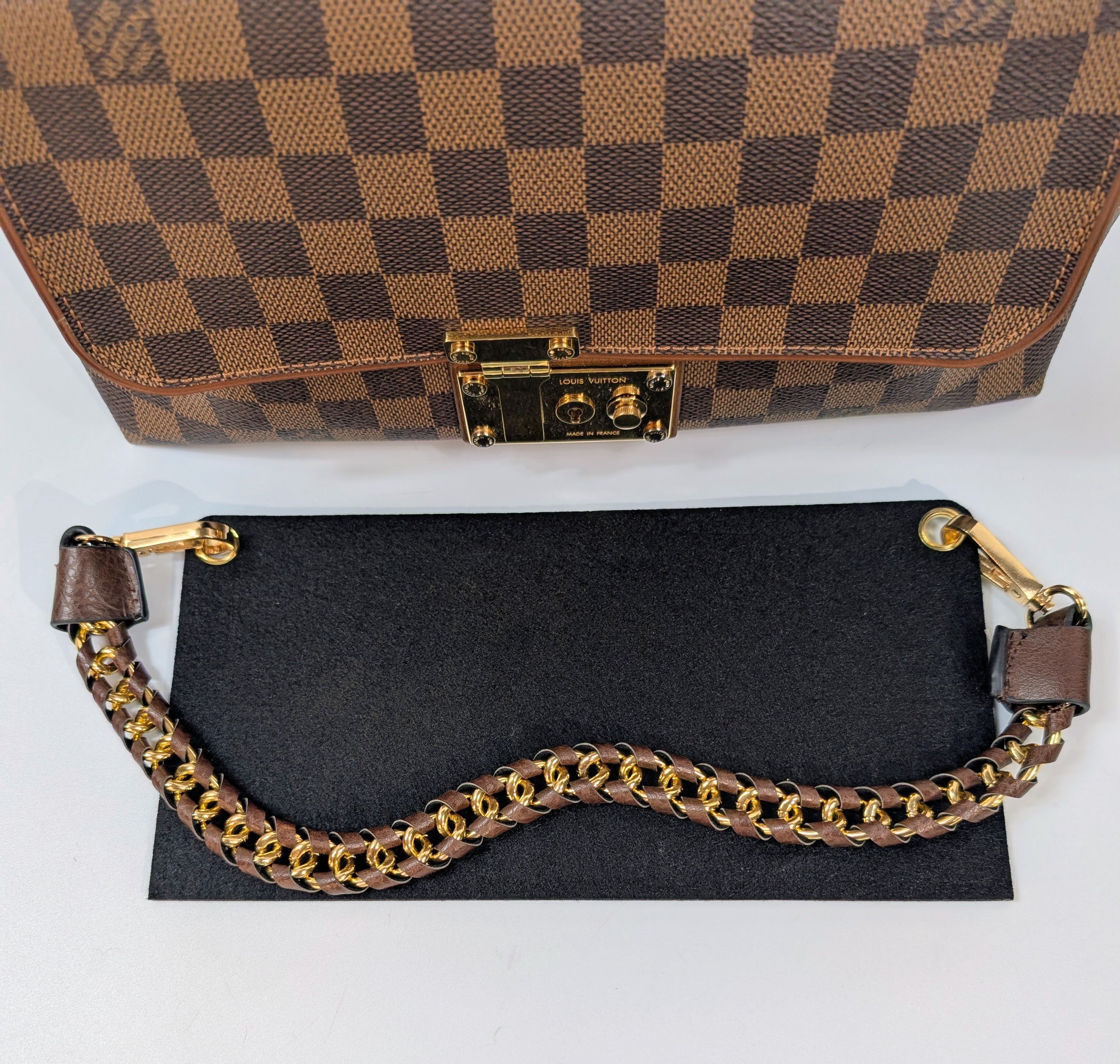 Louis Vuitton Brown Damier Ebene Canvas Pallas Clutch