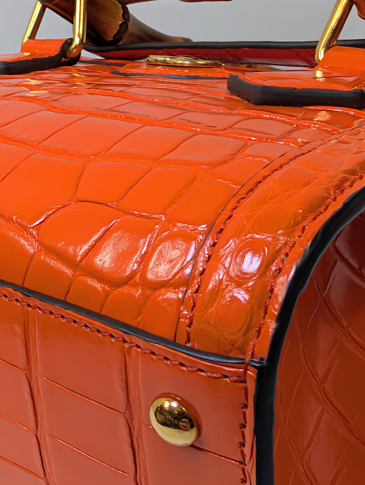 Gucci Rare Orange Crocodile Small Diana Tote Bag Complete Collector’s Set