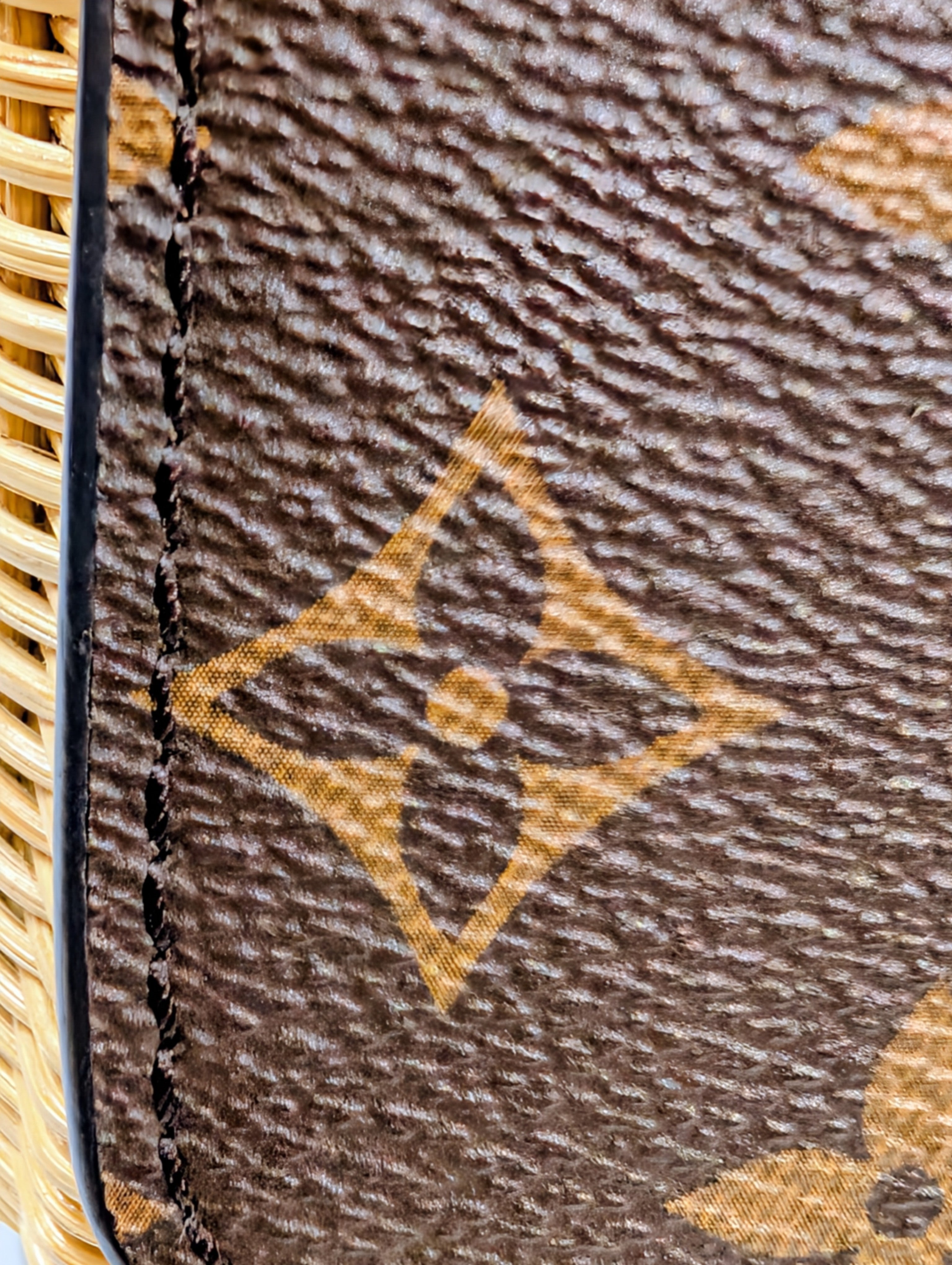 Louis Vuitton Damier Wicker Rattan Monogram Canvas Twist PM Shoulder Bag