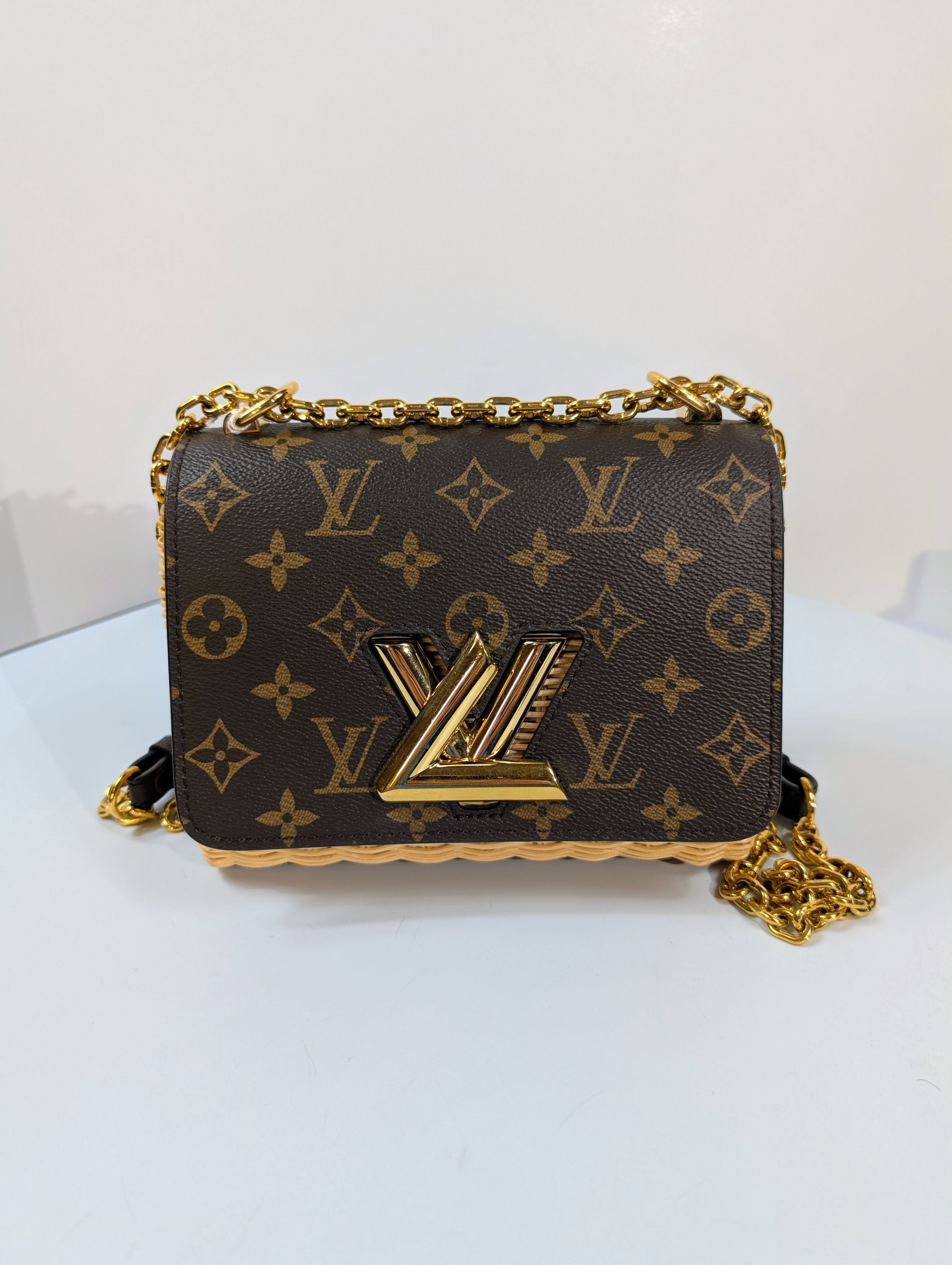 Louis Vuitton Damier Wicker Rattan Monogram Canvas Twist PM Shoulder Bag