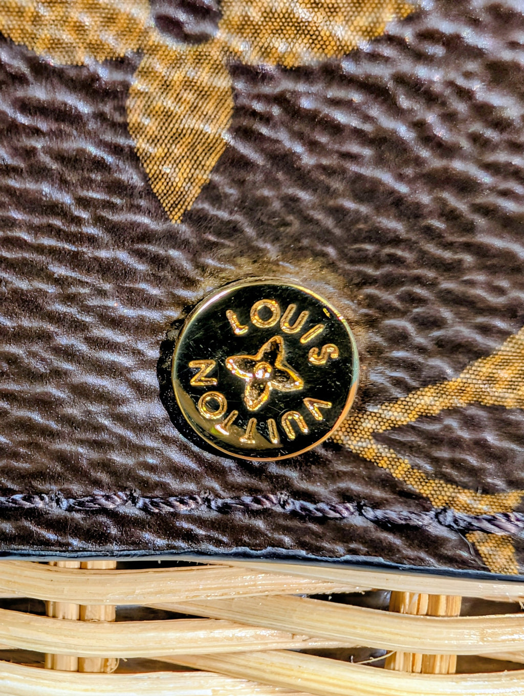 Louis Vuitton Damier Wicker Rattan Monogram Canvas Twist PM Shoulder Bag