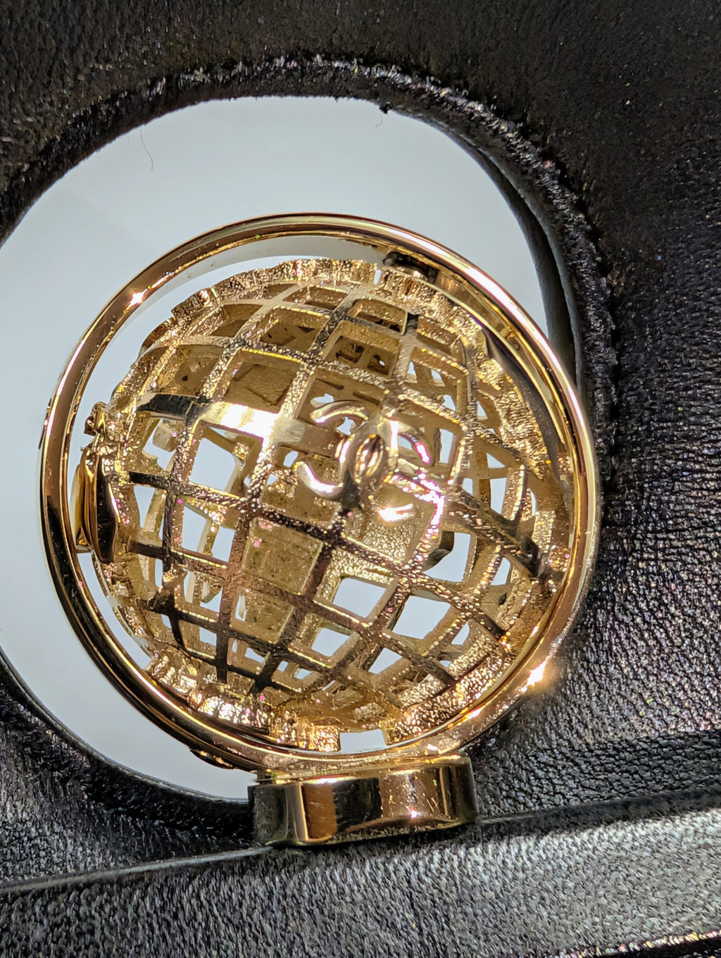 Chanel Vintage Rare "Around The World" Chain Clutch Crossbody Bag