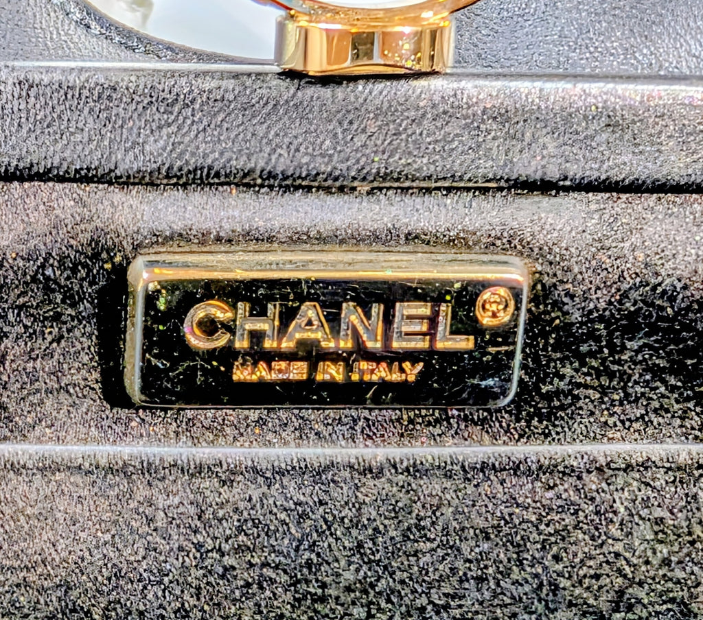 Chanel Vintage Rare "Around The World" Chain Clutch Crossbody Bag