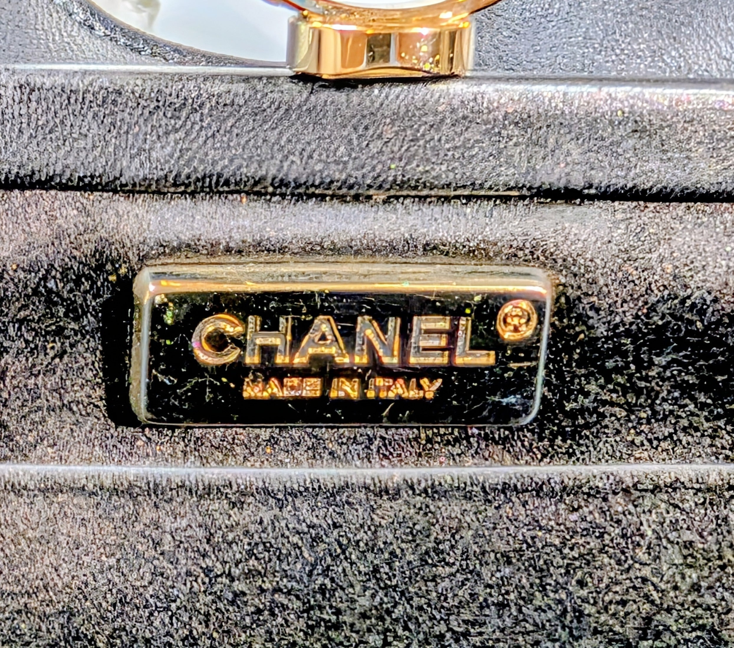 Chanel Vintage Rare "Around The World" Chain Clutch Crossbody Bag