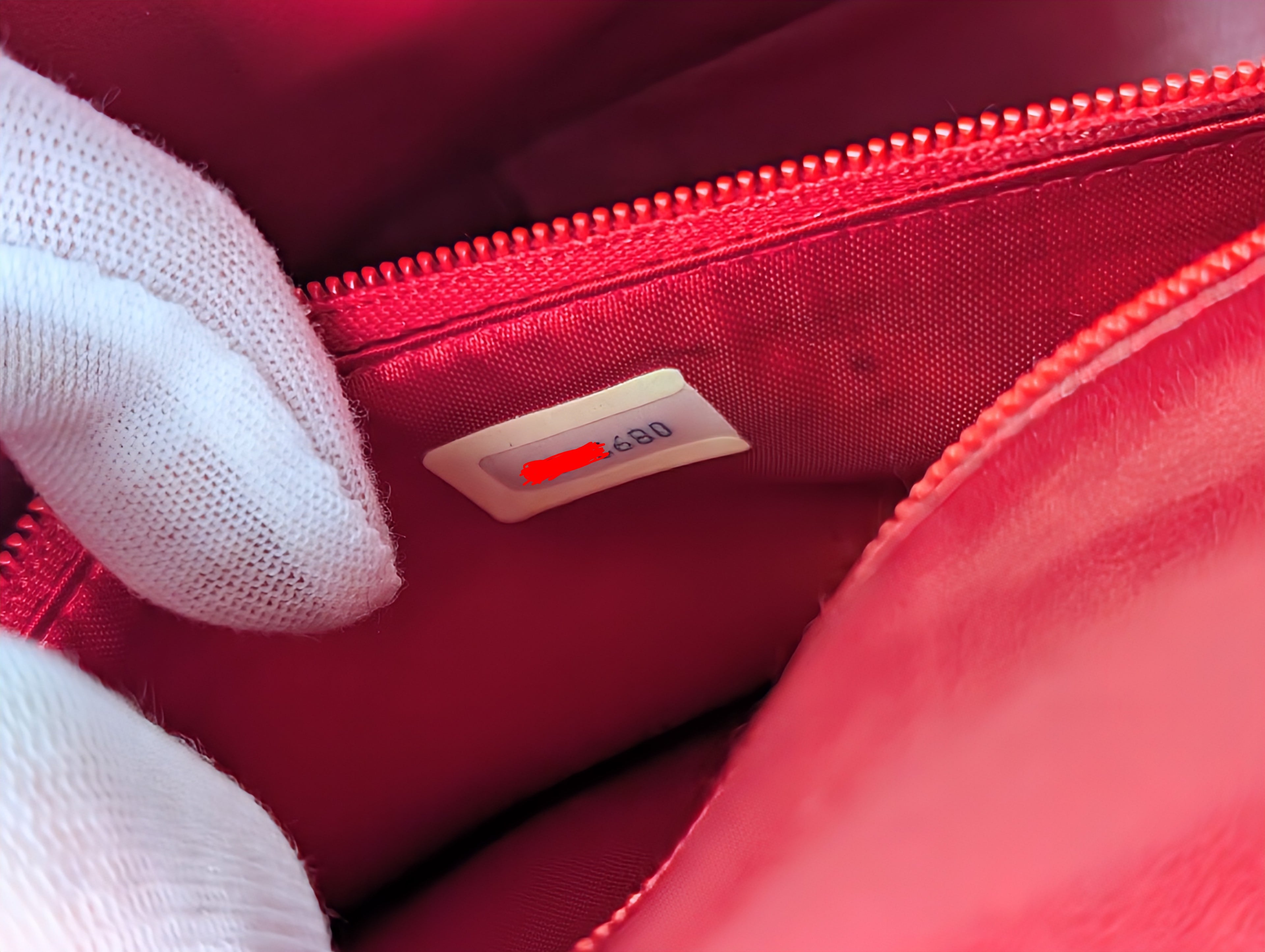 Chanel Rare Vintage Red Lizard Leather Mini Rectangular Flap Bag