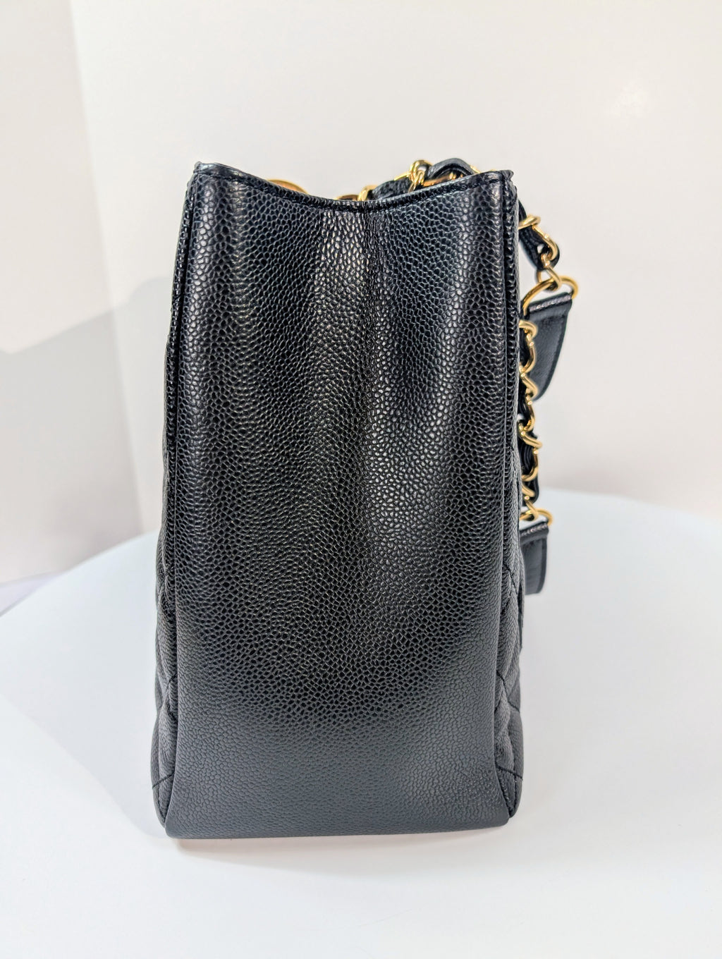 Chanel Black Caviar Leather Quilted Maxi Go Shopping Tote (GST XL)