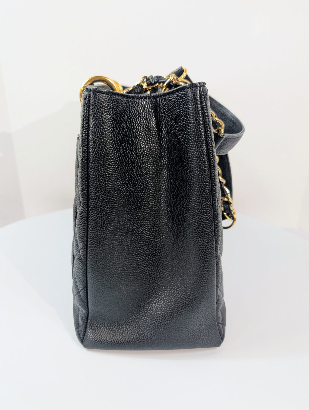 Chanel Black Caviar Leather Quilted Maxi Go Shopping Tote (GST XL)