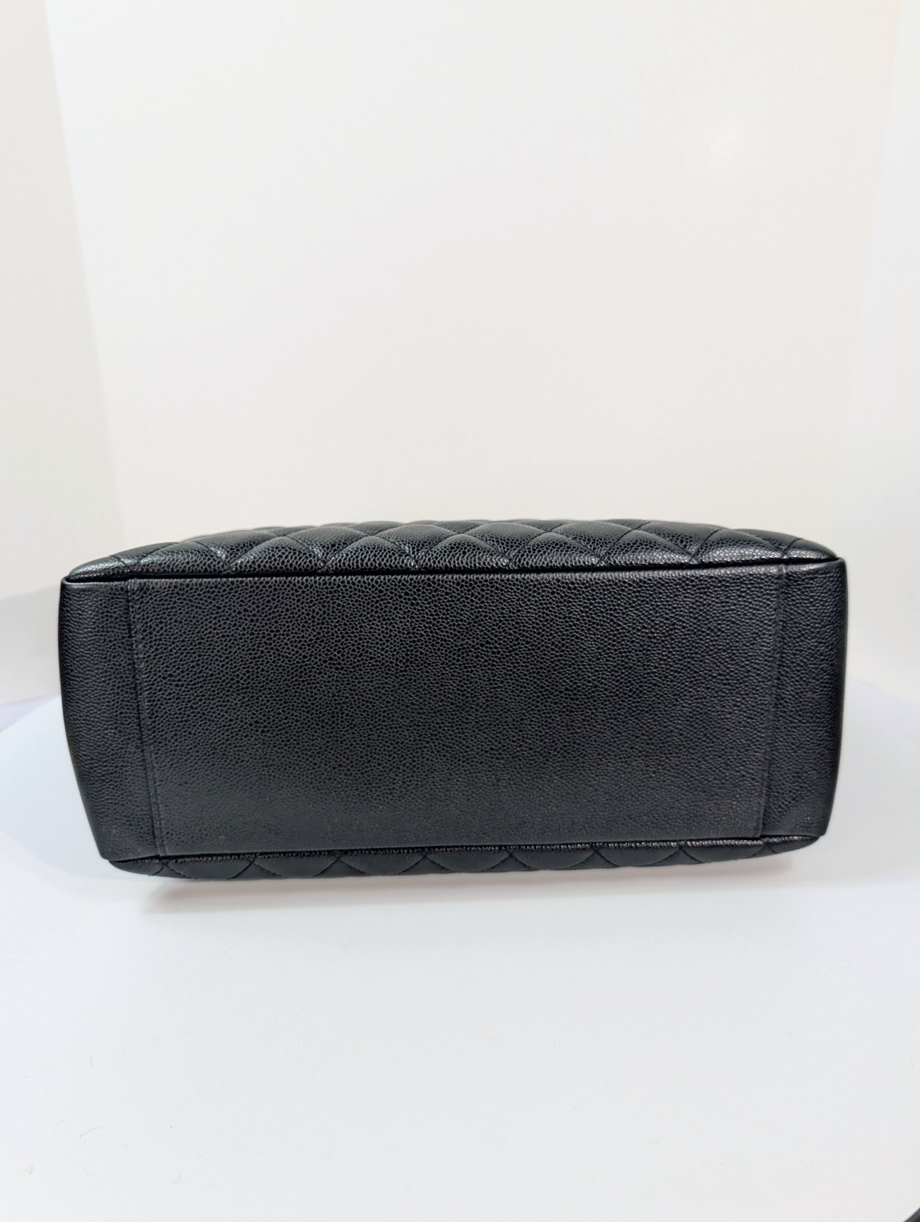 Chanel Black Caviar Leather Quilted Maxi Go Shopping Tote (GST XL)