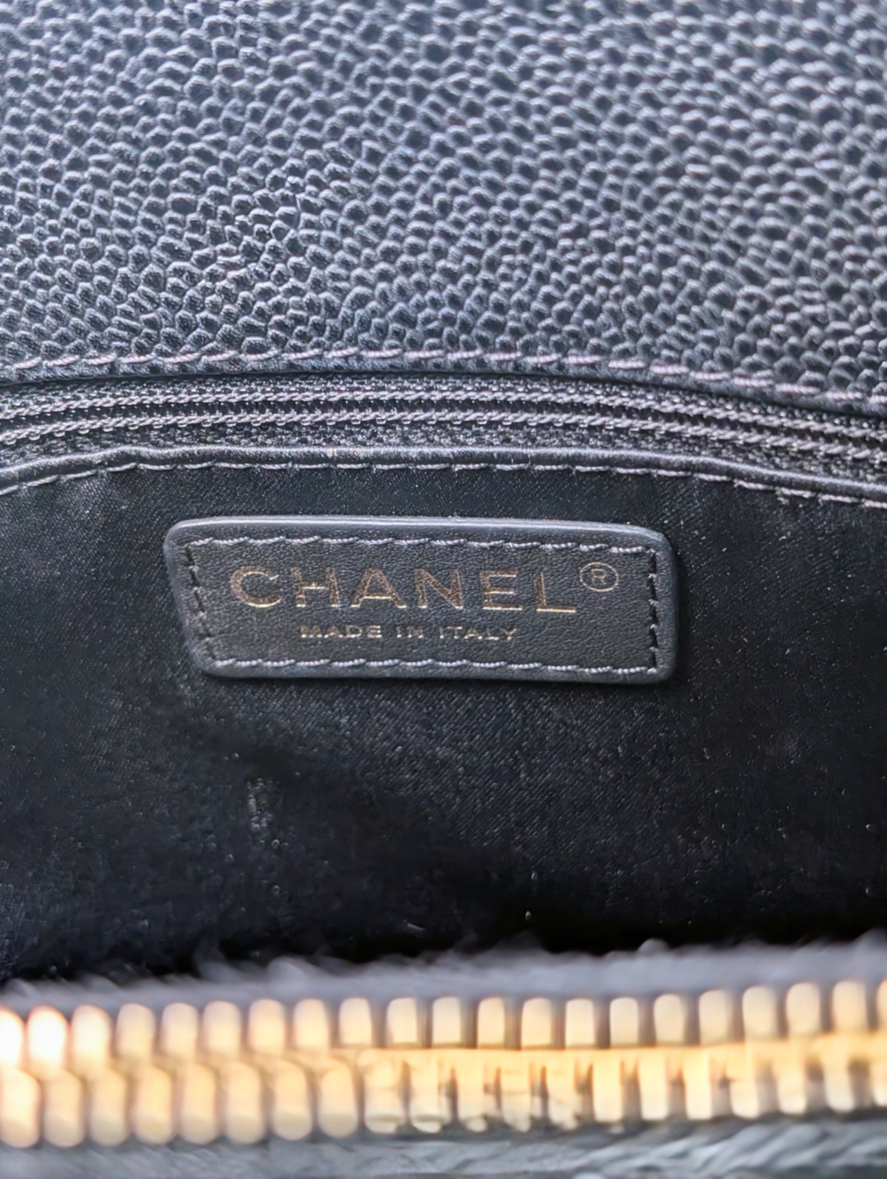 Chanel Black Caviar Leather Quilted Maxi Go Shopping Tote (GST XL)